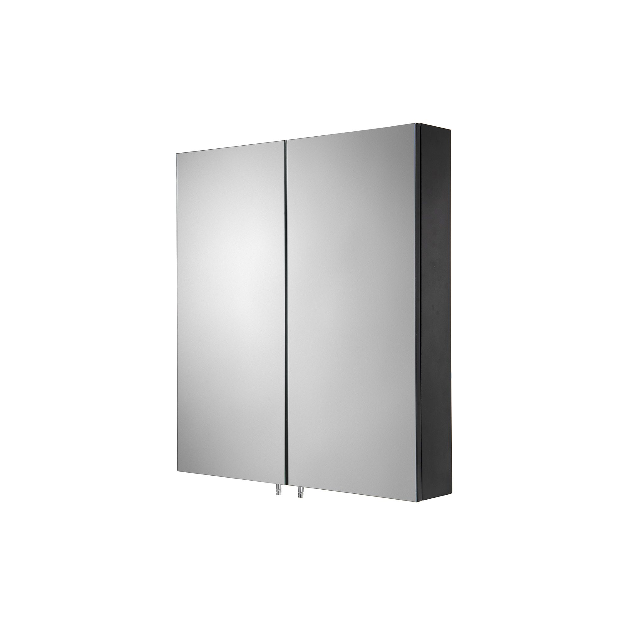 Croydex Dawley Matt Black Wall-mounted Double Bathroom Cabinet (H)67cm (W)60cm