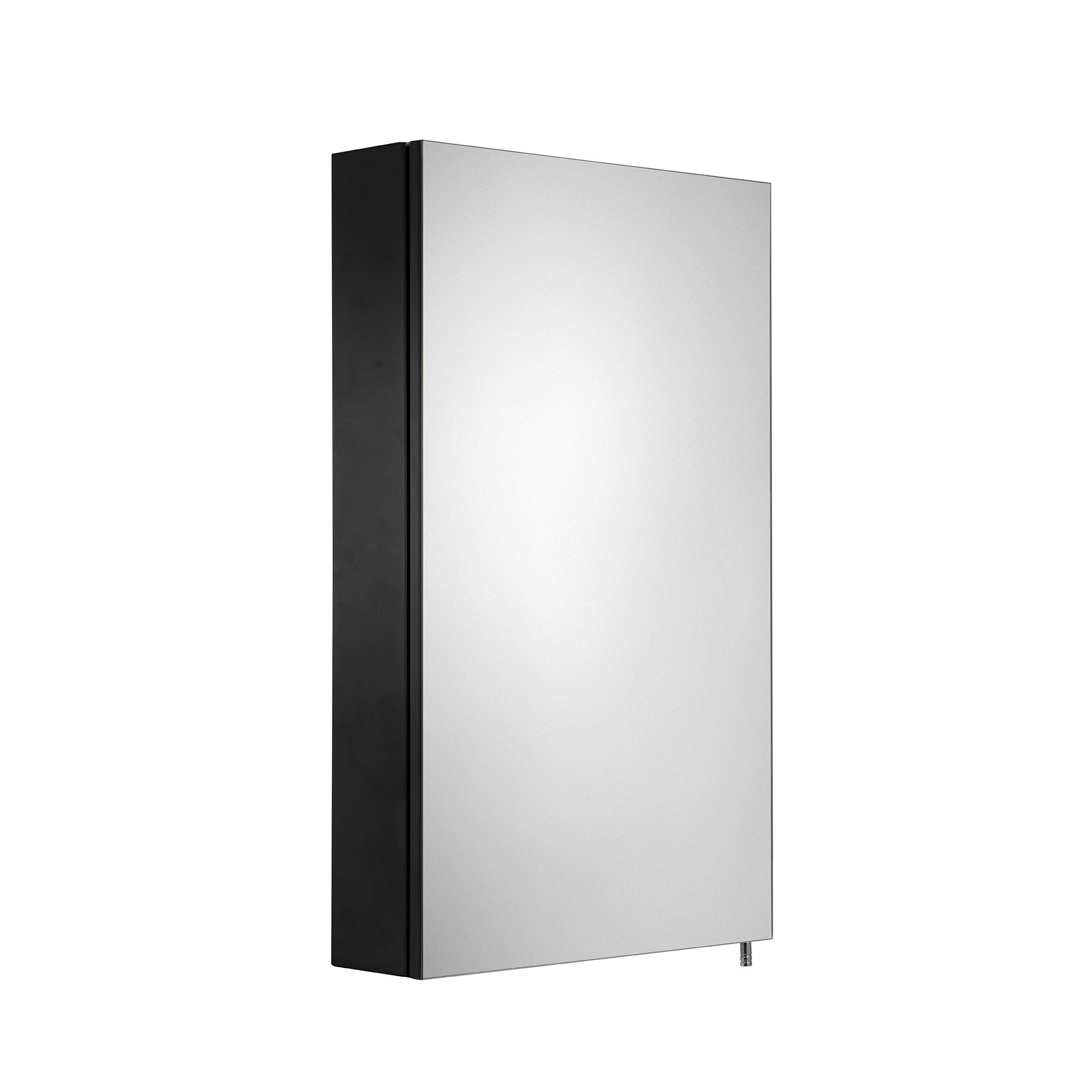 Croydex Dawley Matt Black Wall-mounted Single Bathroom Cabinet (H)67cm (W)40cm
