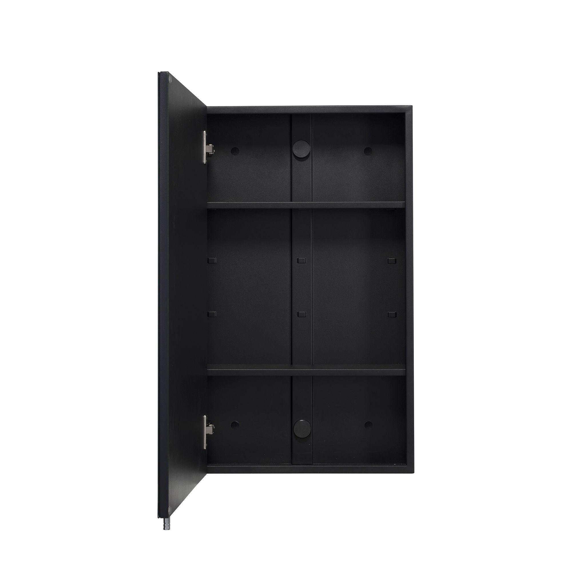 Croydex Dawley Matt Black Wall-mounted Single Bathroom Cabinet (H)67cm (W)40cm