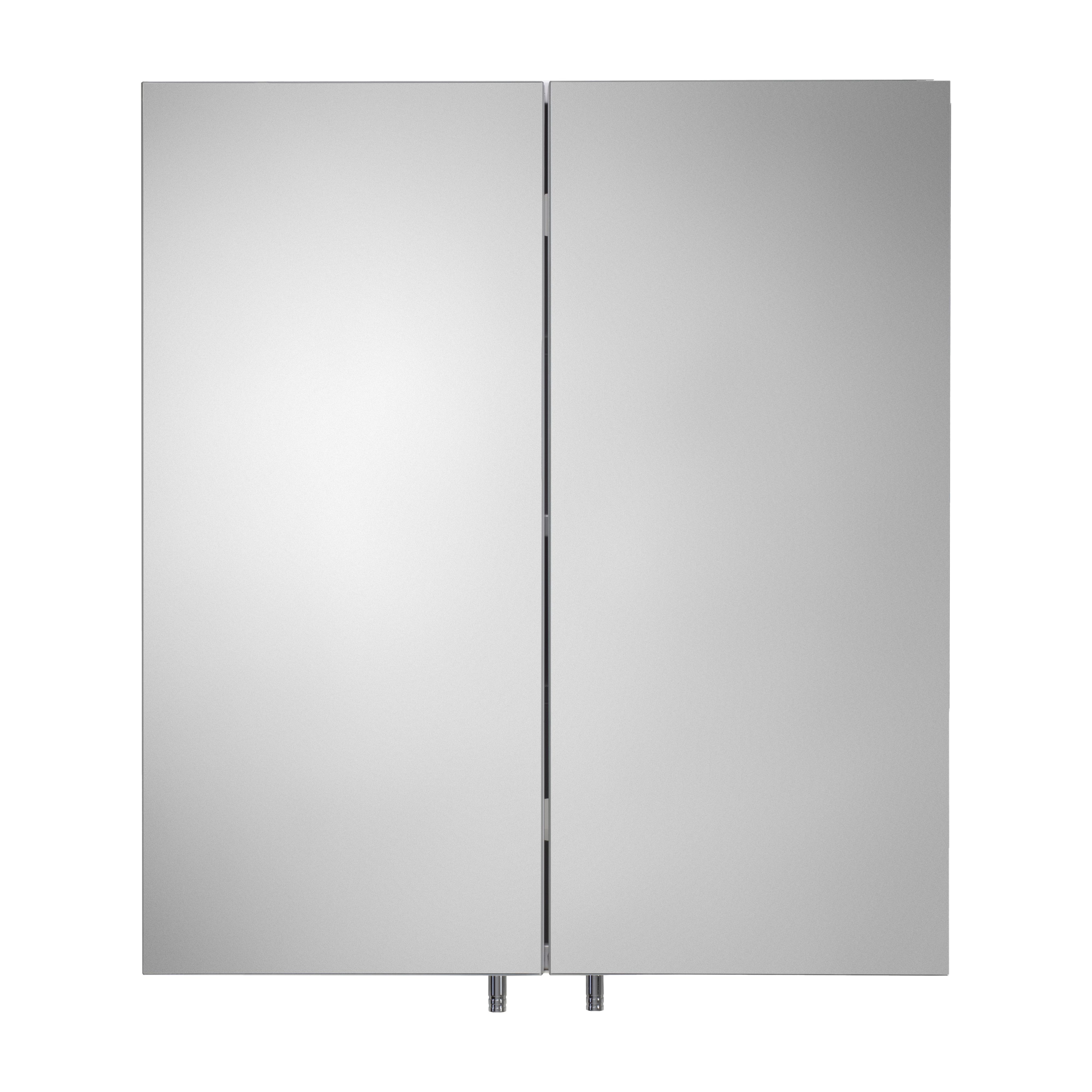 Croydex Dawley White Double Bathroom Wall cabinet With 2 mirror doors (H)690mm (W)600mm
