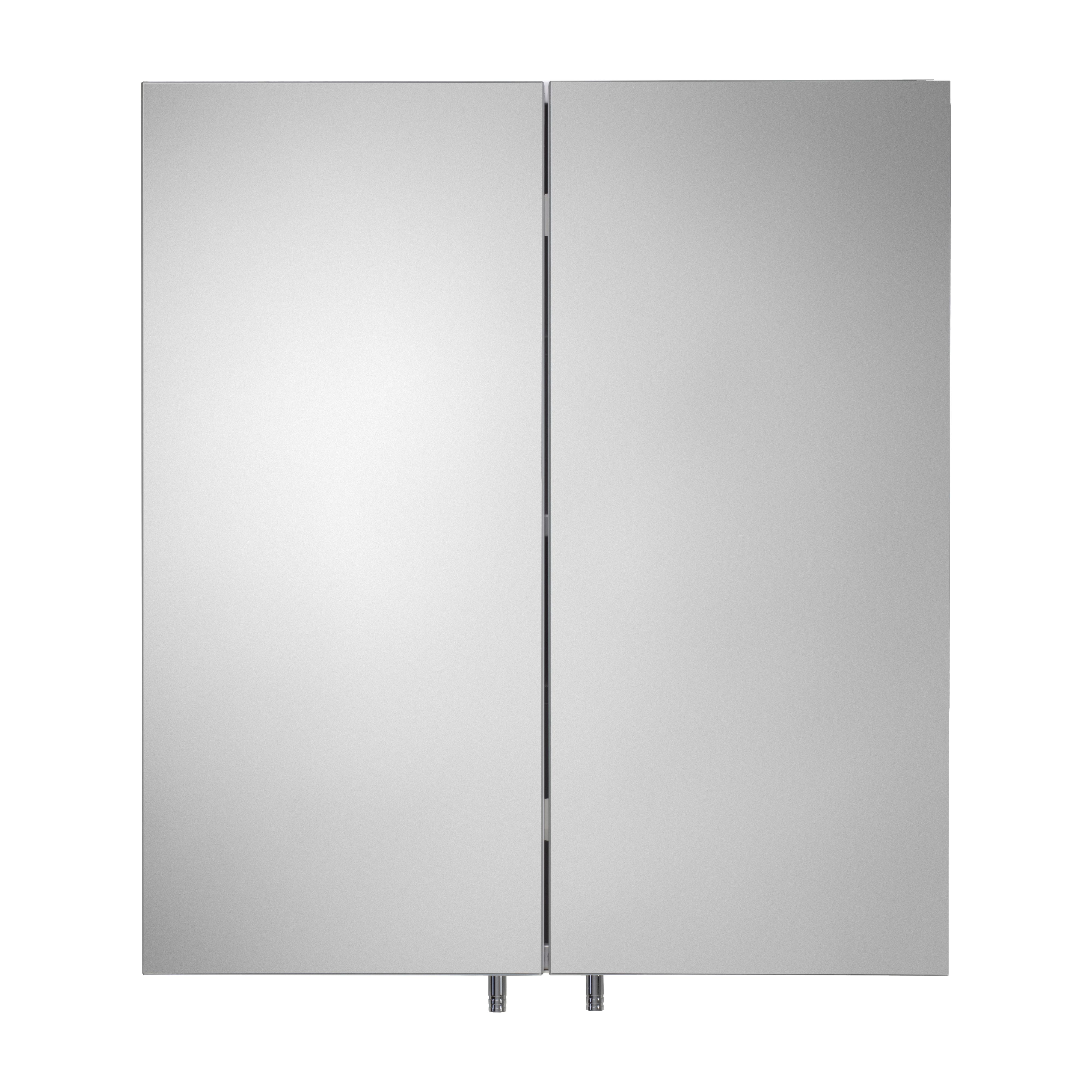 Croydex Dawley White Double Bathroom Wall cabinet With 2 mirror doors (H)690mm (W)600mm