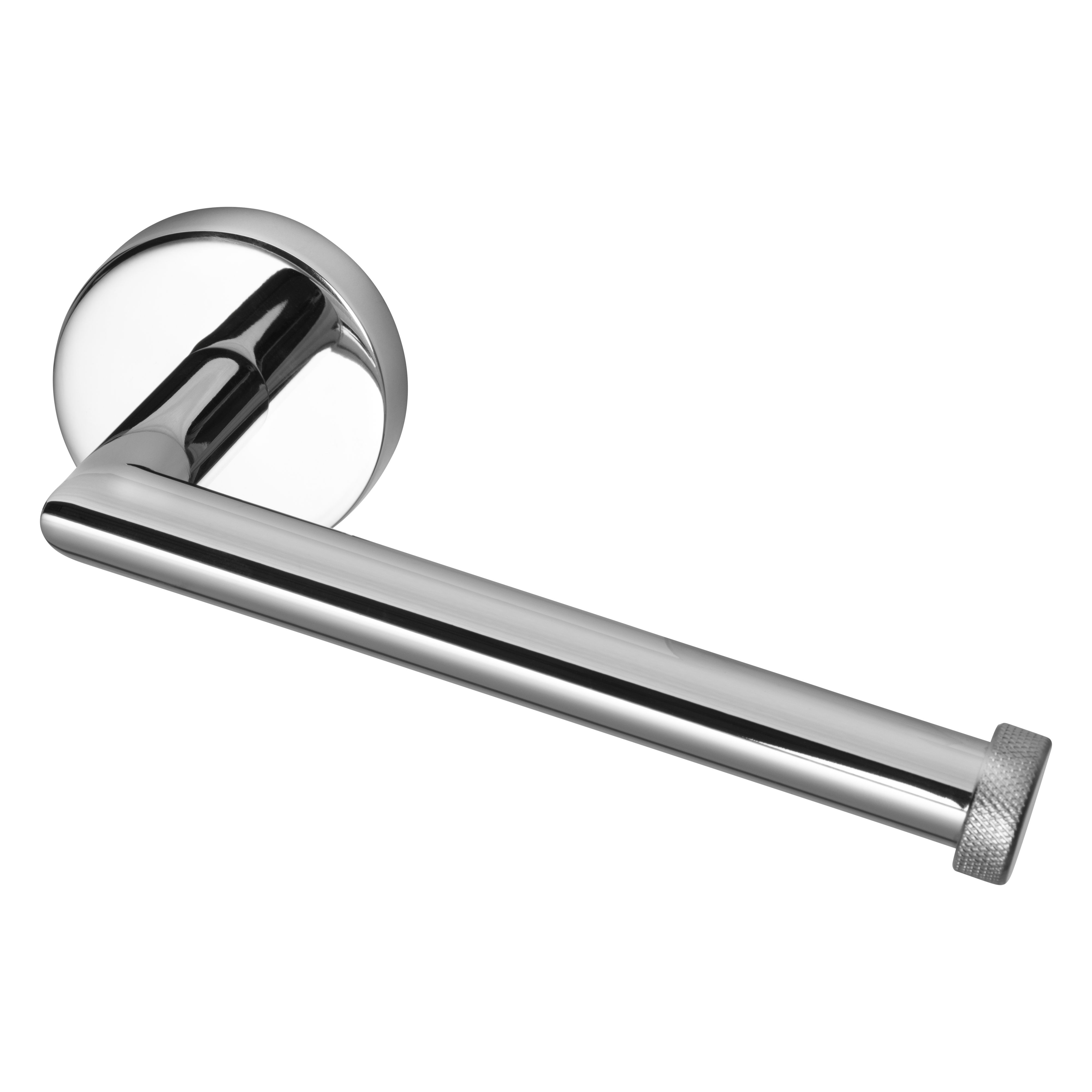 Croydex Felxi-fix Knightsbridge Chrome effect Wall-mounted Toilet roll holder (H)54mm (W)167mm