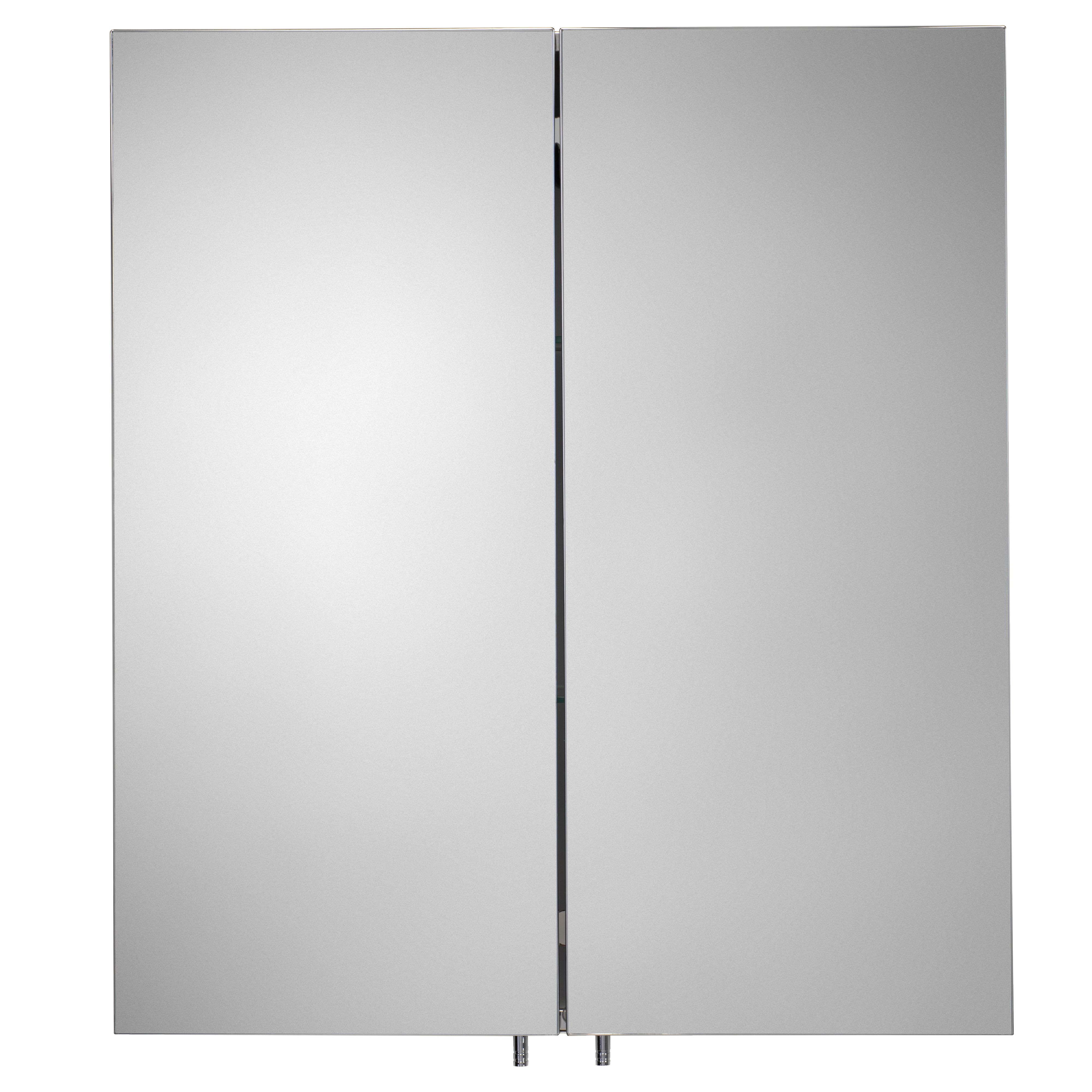 Croydex Finchley Double Bathroom Wall cabinet With 2 mirror doors (H)690mm (W)600mm