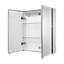 Croydex Finchley Double Bathroom Wall cabinet With 2 mirror doors (H)690mm (W)600mm