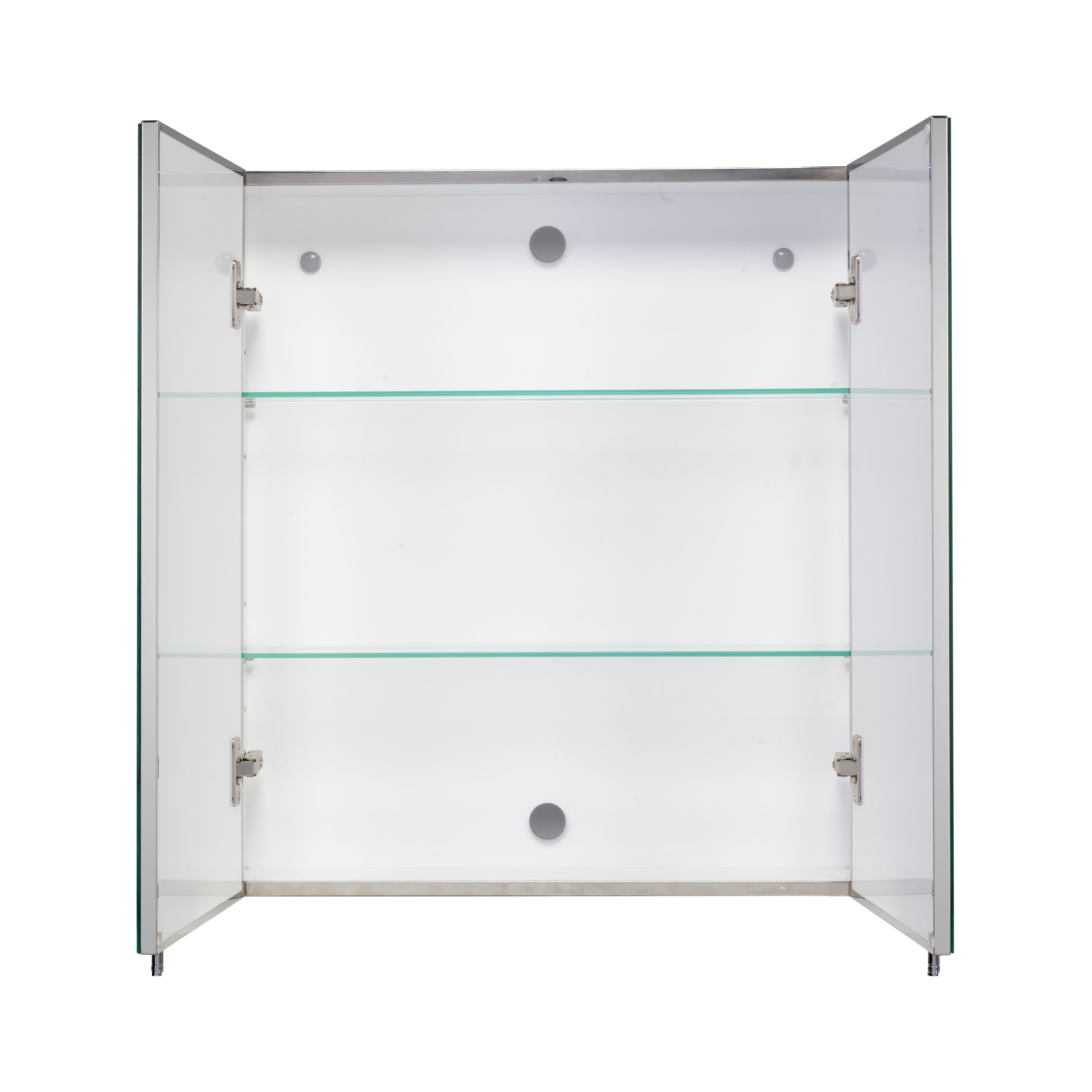 Croydex Finchley Double Bathroom Wall cabinet With 2 mirror doors (H)690mm (W)600mm
