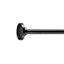 Croydex Flexi-Fix Black Fixed Straight Shower curtain rod (L)230cm