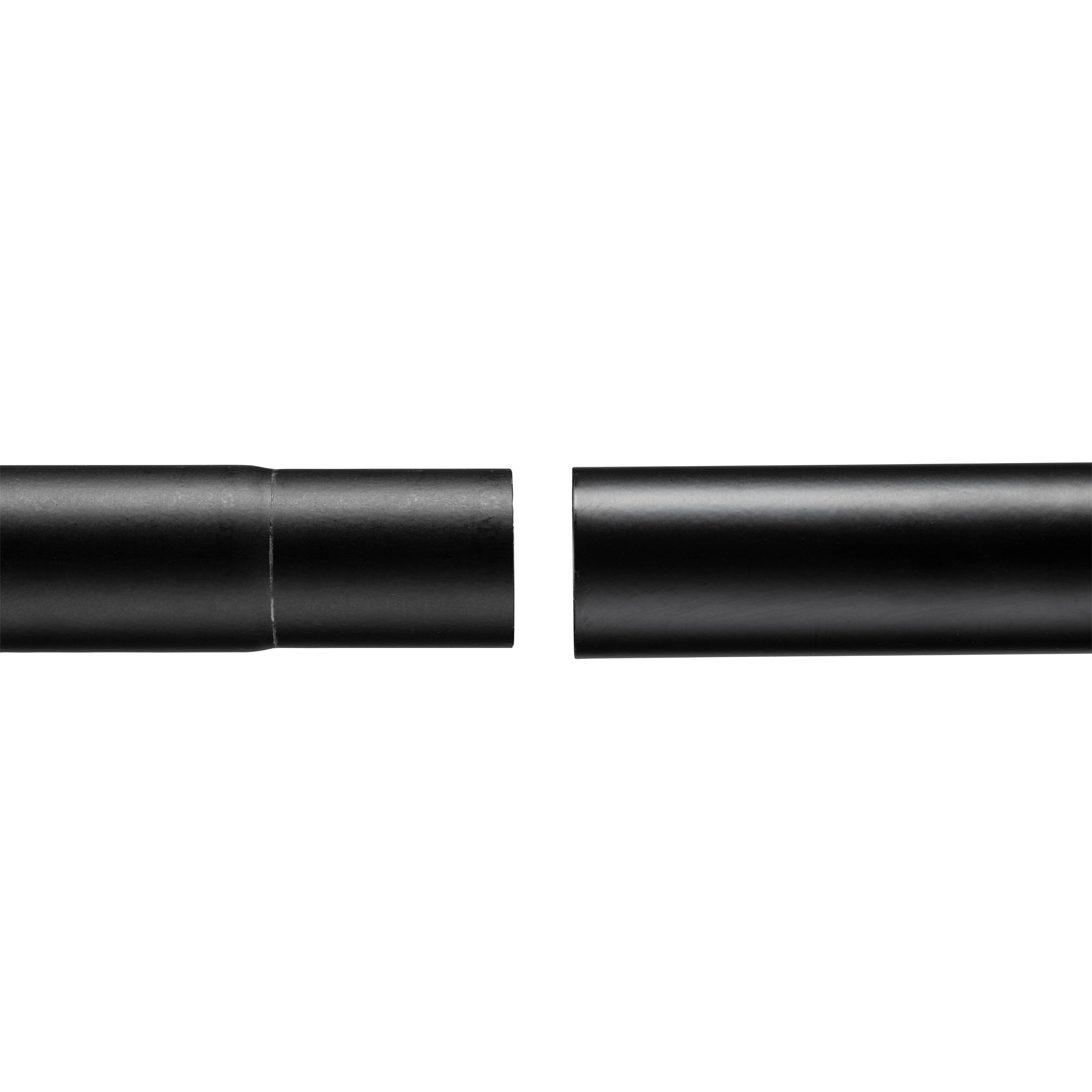 Croydex Flexi-Fix Black Fixed Straight Shower curtain rod (L)230cm