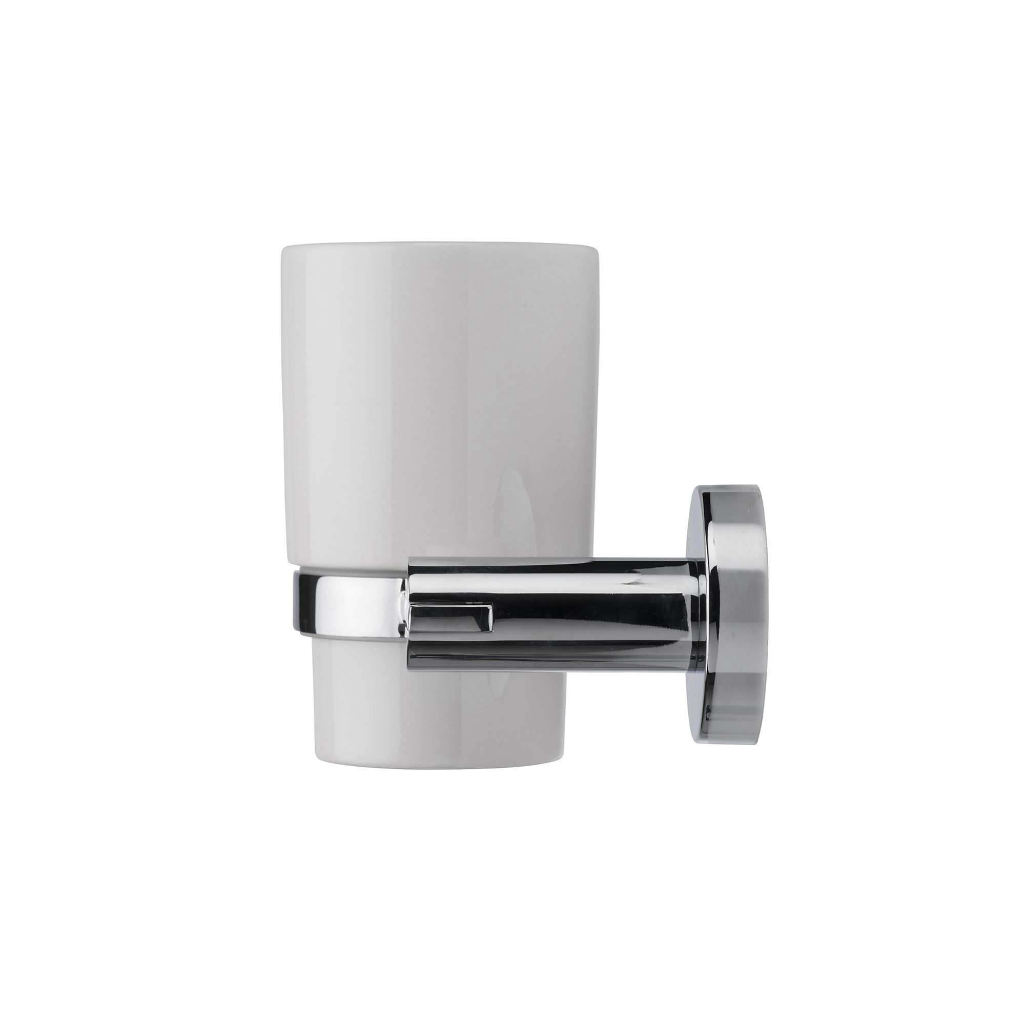 Croydex Flexi-Fix Metra Gloss Mirror effect Ceramic Tumbler & toothbrush holder