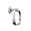 Croydex Flexi-Fix Metra Polished Chrome effect Zinc alloy Wall-mounted Towel ring (W)23cm