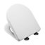 Croydex Flexi-Fix Plain White D-shaped Standard Soft close Toilet seat