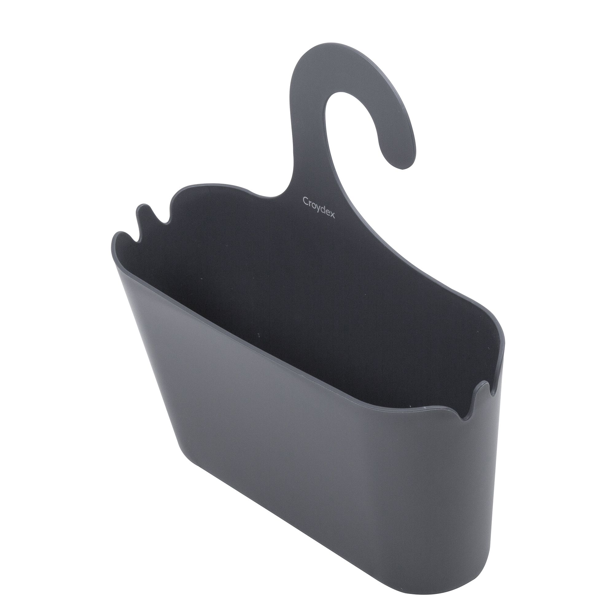 Croydex Grey Plastic 1 tier Hook over shower caddie (W)26cm
