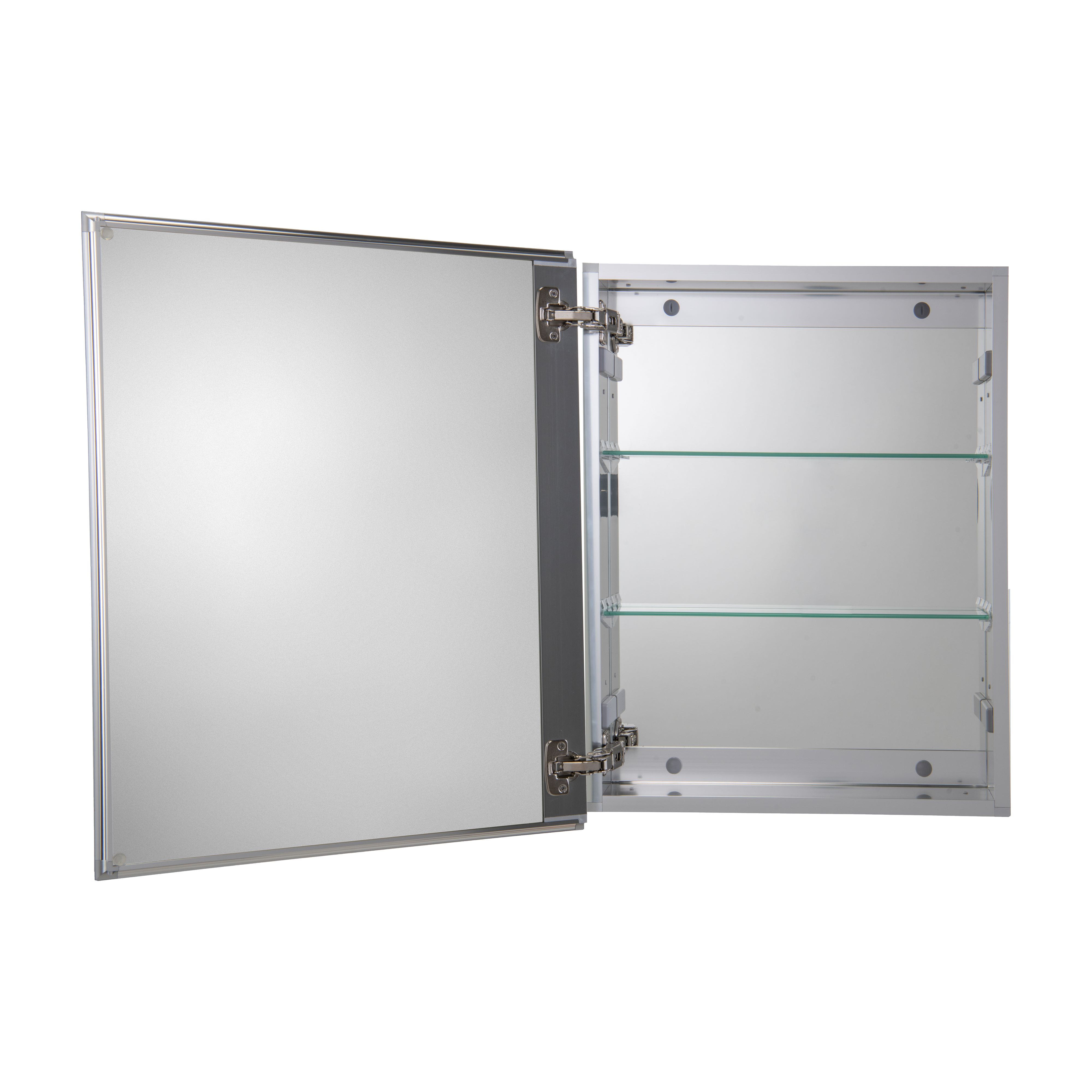 Croydex Hartford Single Bathroom Wall cabinet With Mirrored door (H)662mm (W)510mm