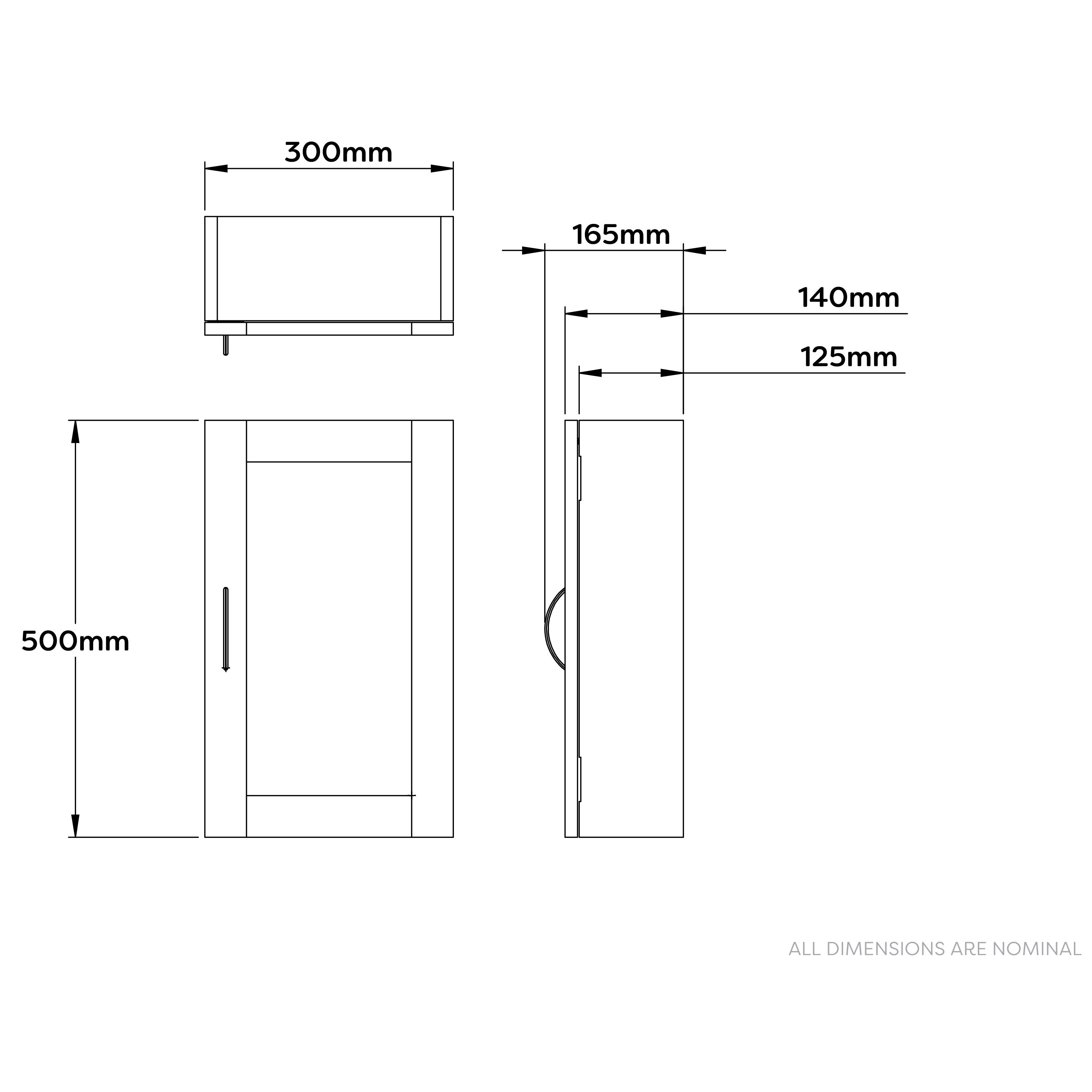 Croydex Hemlington Matt White Single Bathroom Cabinet With Mirrored door (H)500mm (W)300mm