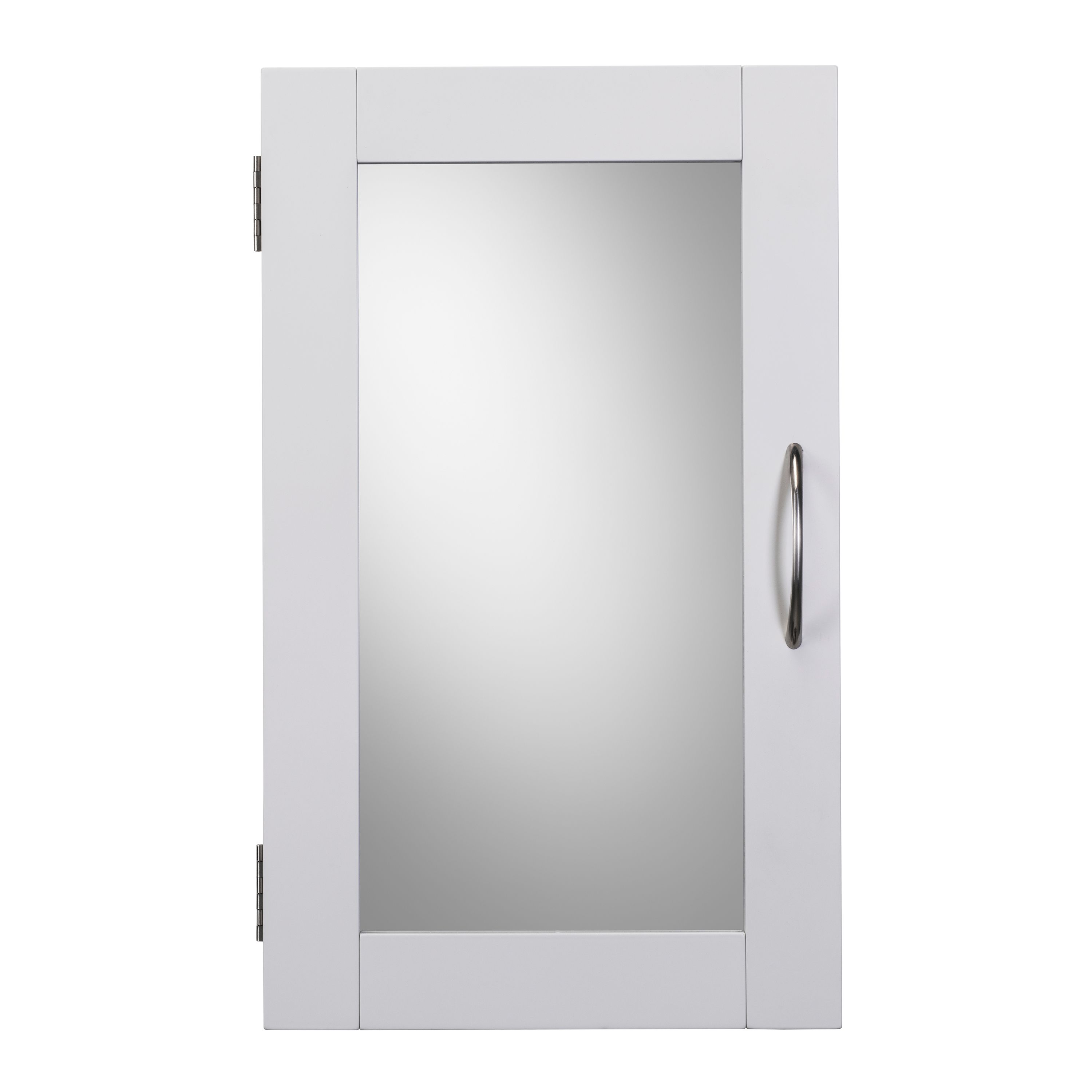 Croydex Hemlington Matt White Single Bathroom Cabinet With Mirrored door (H)500mm (W)300mm