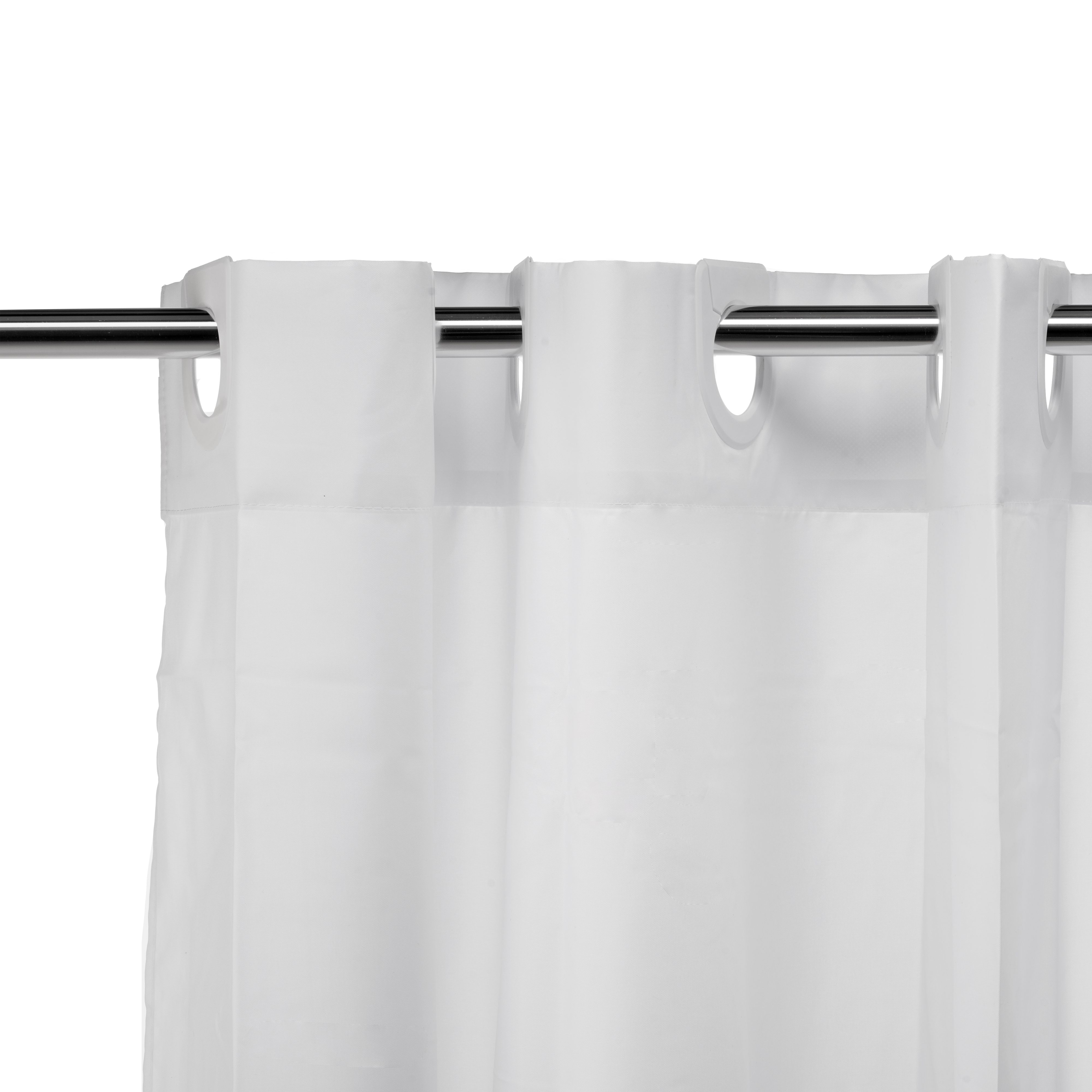 Croydex Hook 'n' Hang White Shower curtain (W)180cm