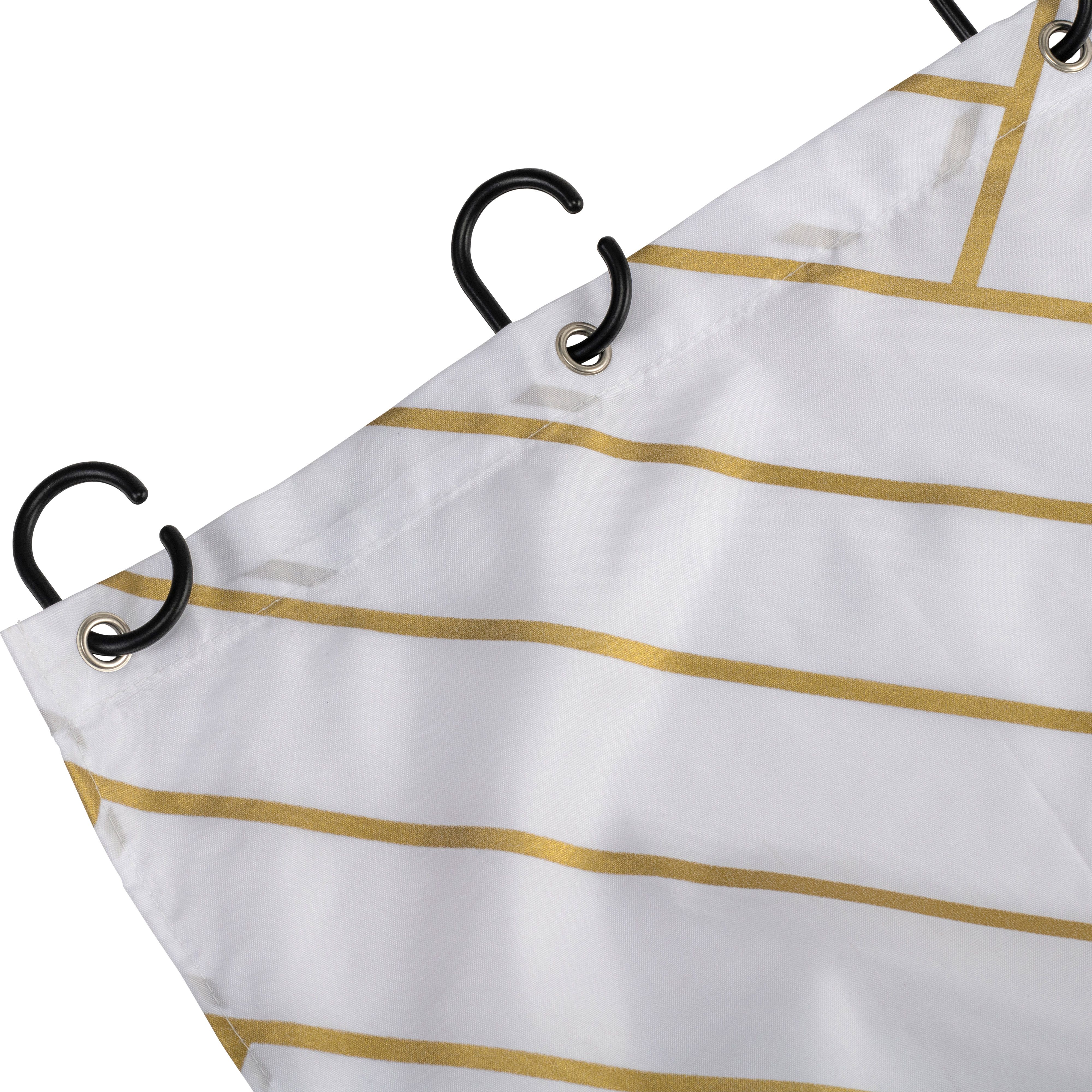 Croydex Hygeine 'n' Clean White Art deco Shower curtain (W)180cm