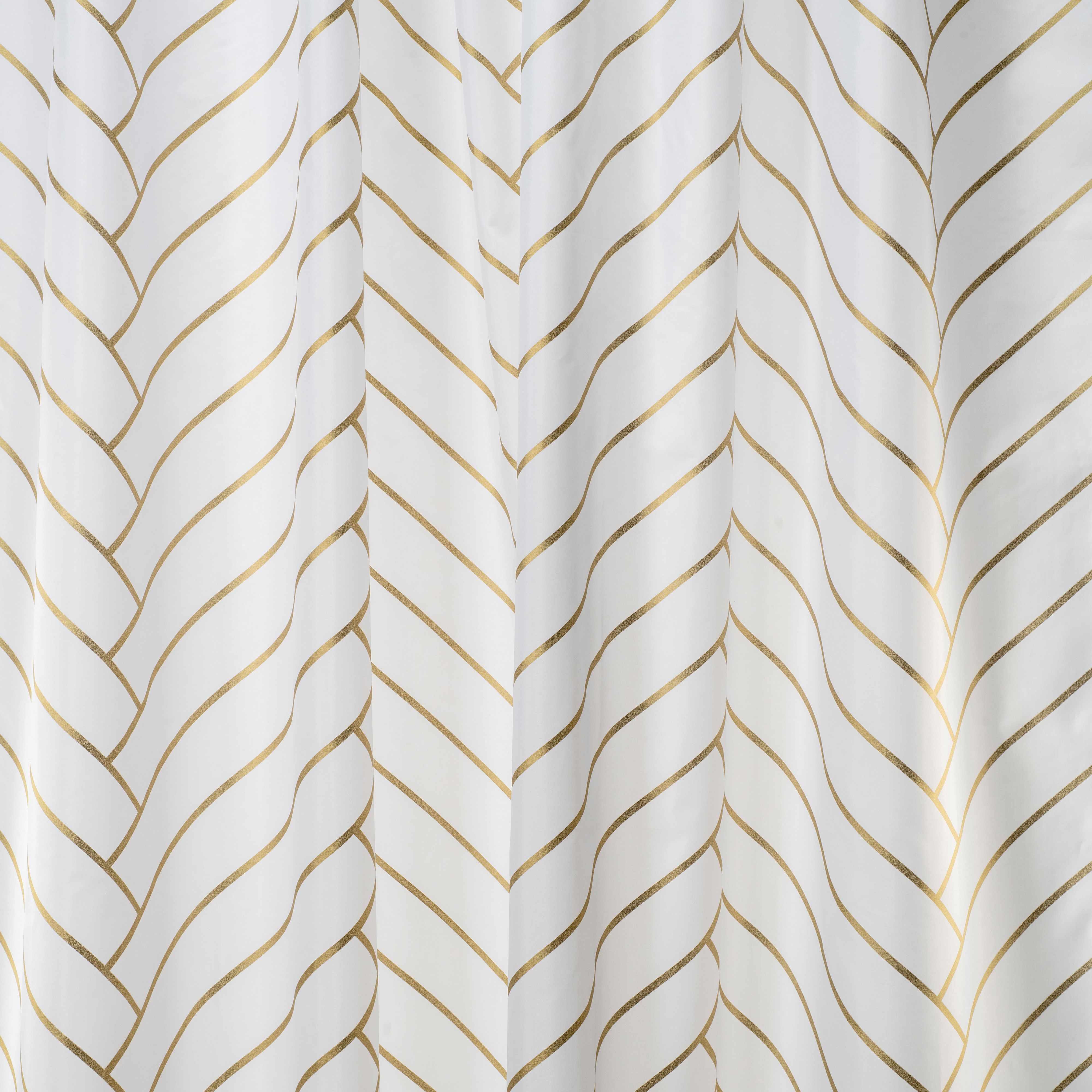 Croydex Hygeine 'n' Clean White Art deco Shower curtain (W)180cm