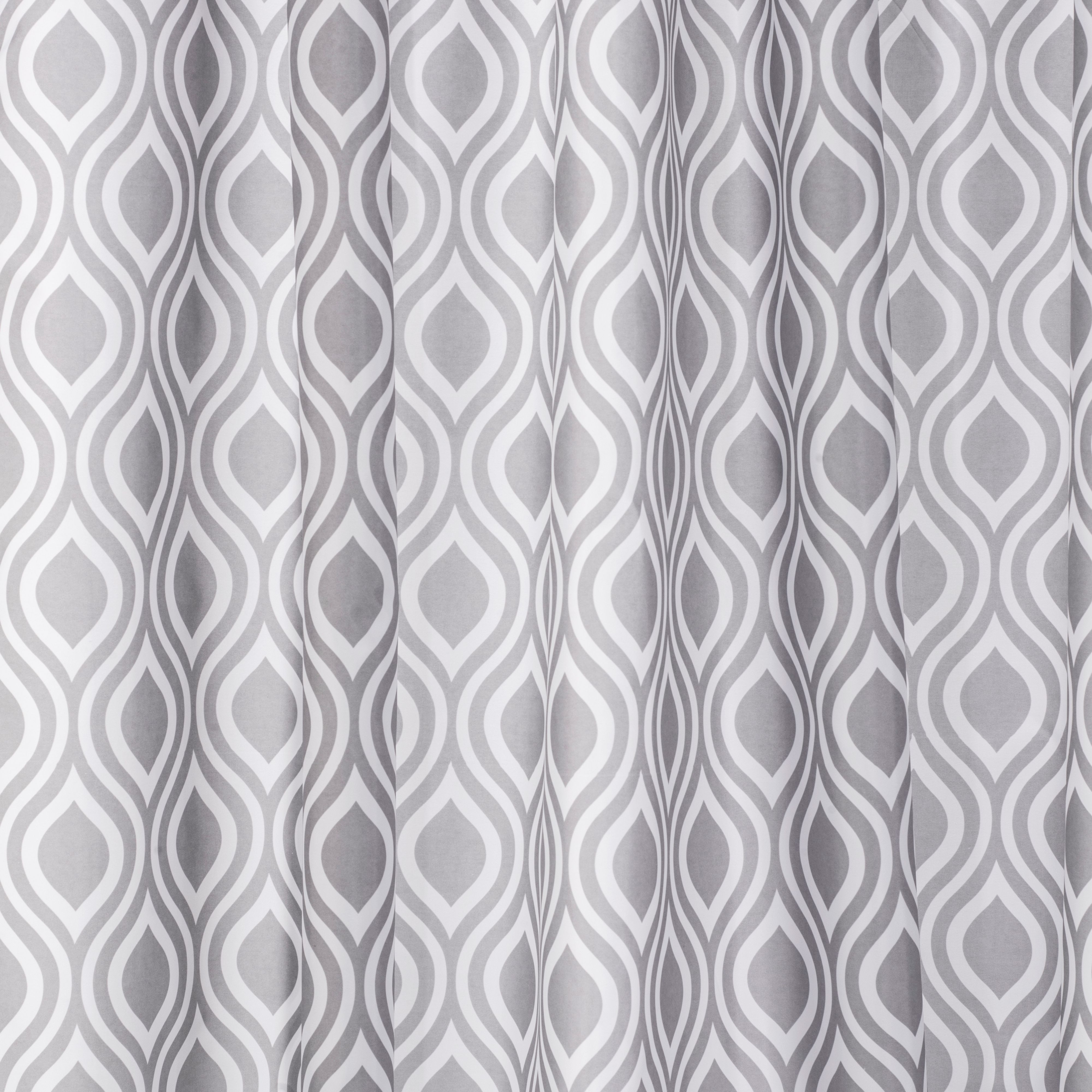Croydex Hygeine 'n' Clean White & grey Medallion Shower curtain (W)180cm