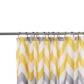 Croydex Hygeine 'n' Clean Yellow Chevron Shower curtain (W)180cm