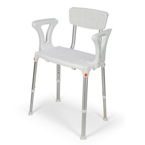 Croydex Inclusive White Freestanding Shower chair (H)900mm (W)615mm