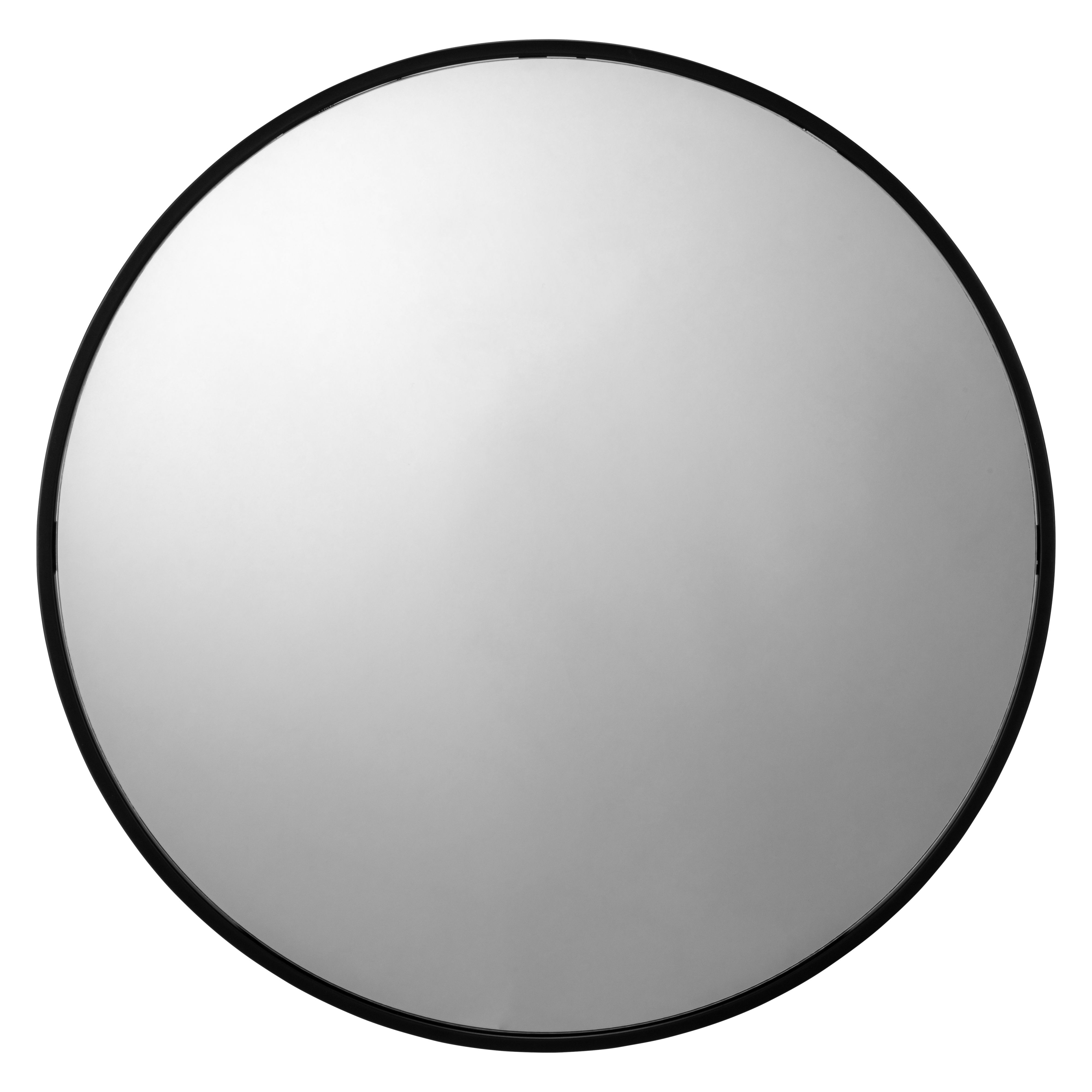 Croydex Matt Black Mirror effect Steel Circular Wall-mounted Bathroom Shelving (D)17.9cm (H)50cm (L)50cm