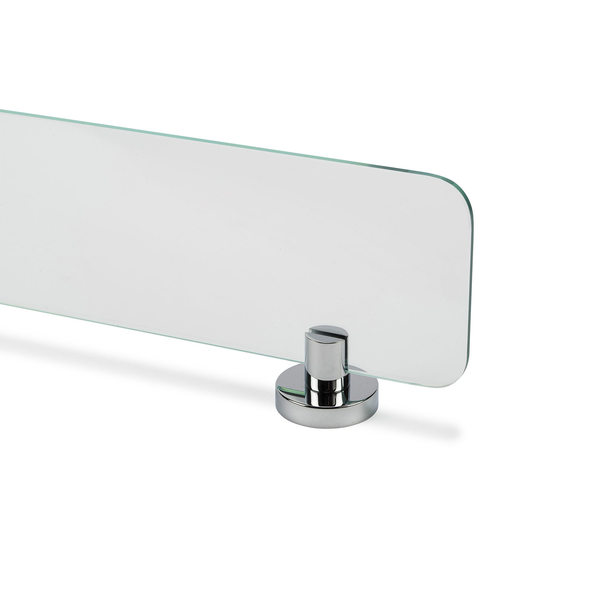 Croydex Metra Polished Chrome effect Wall-mounted Bathroom Shelf (D)13.4cm (H)5.4cm (L)59cm