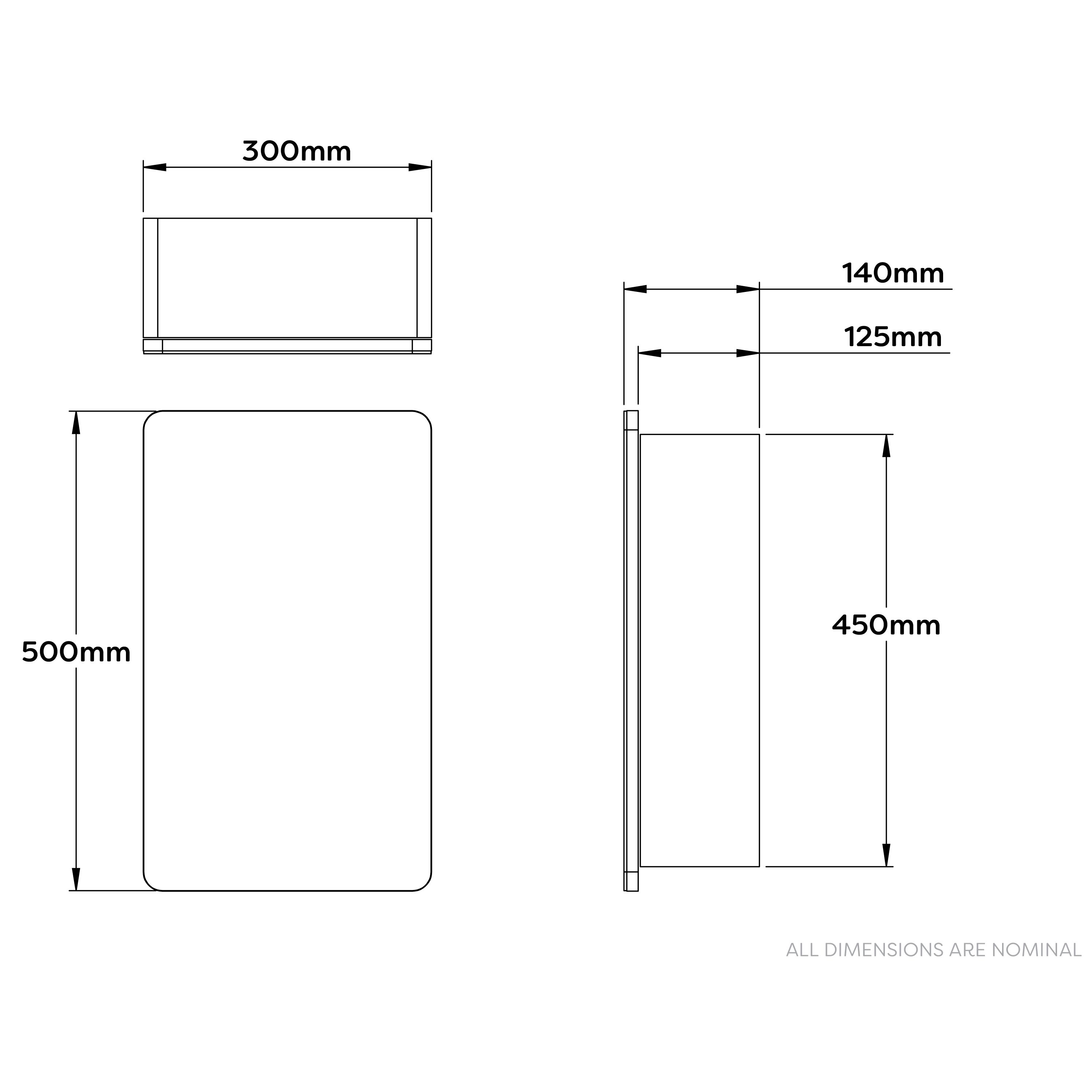 Croydex Mulino Matt White Single Bathroom Cabinet With Mirrored door (H)500mm (W)300mm