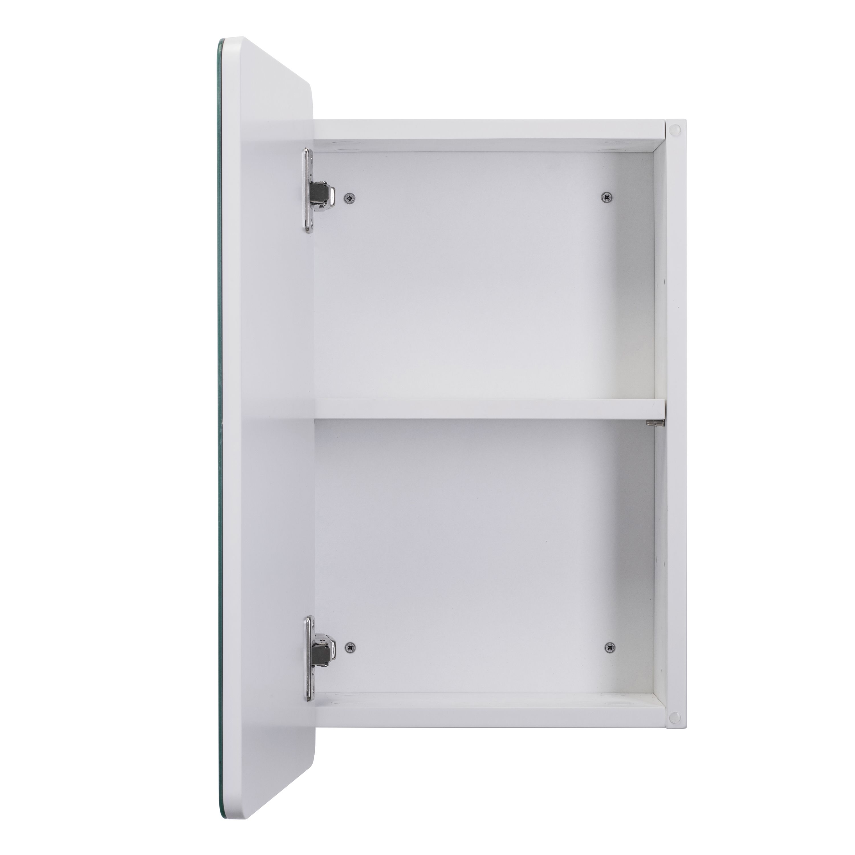 Croydex Mulino Matt White Single Bathroom Cabinet With Mirrored door (H)500mm (W)300mm