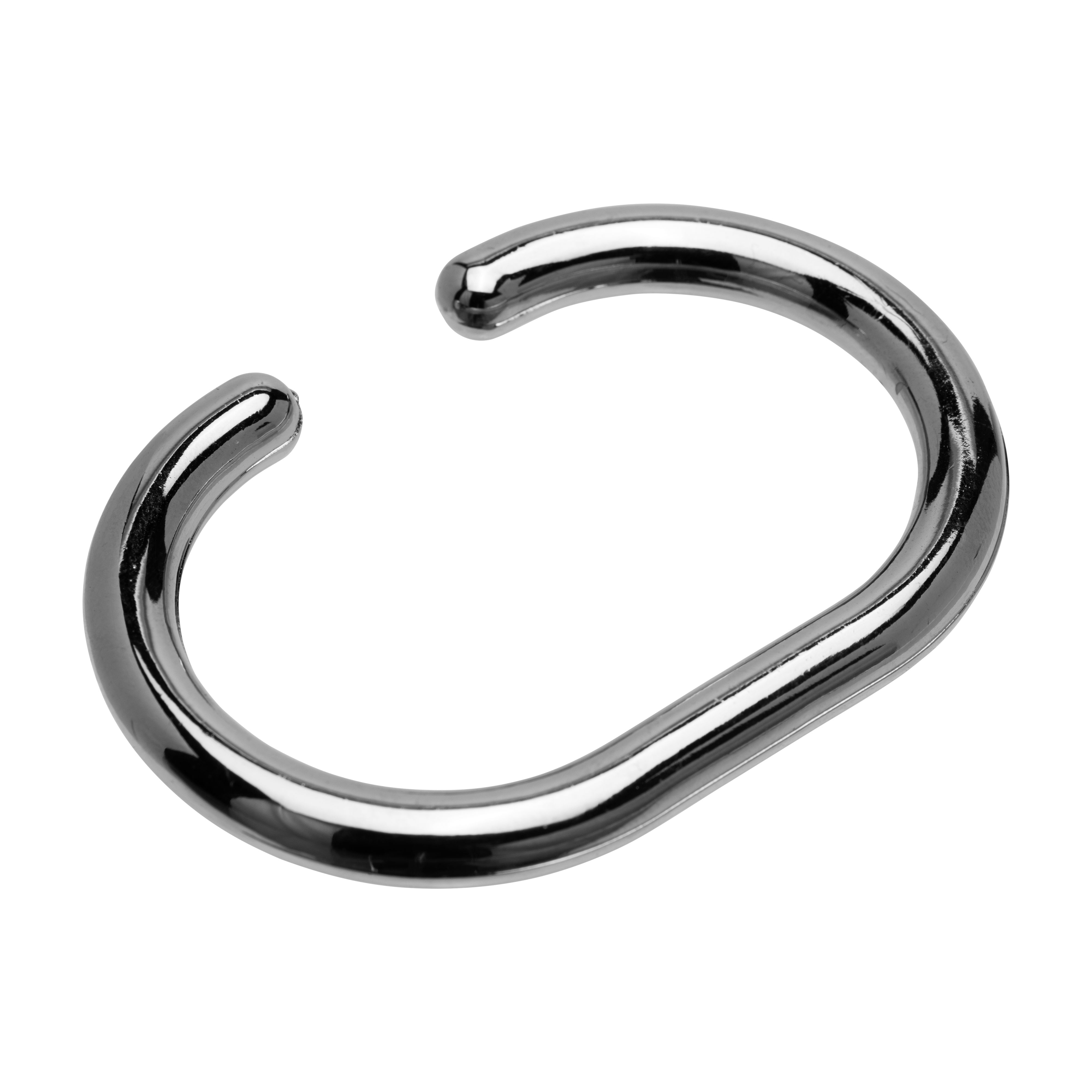 Croydex Plastic Chrome effect Shower ring, Pack of 12
