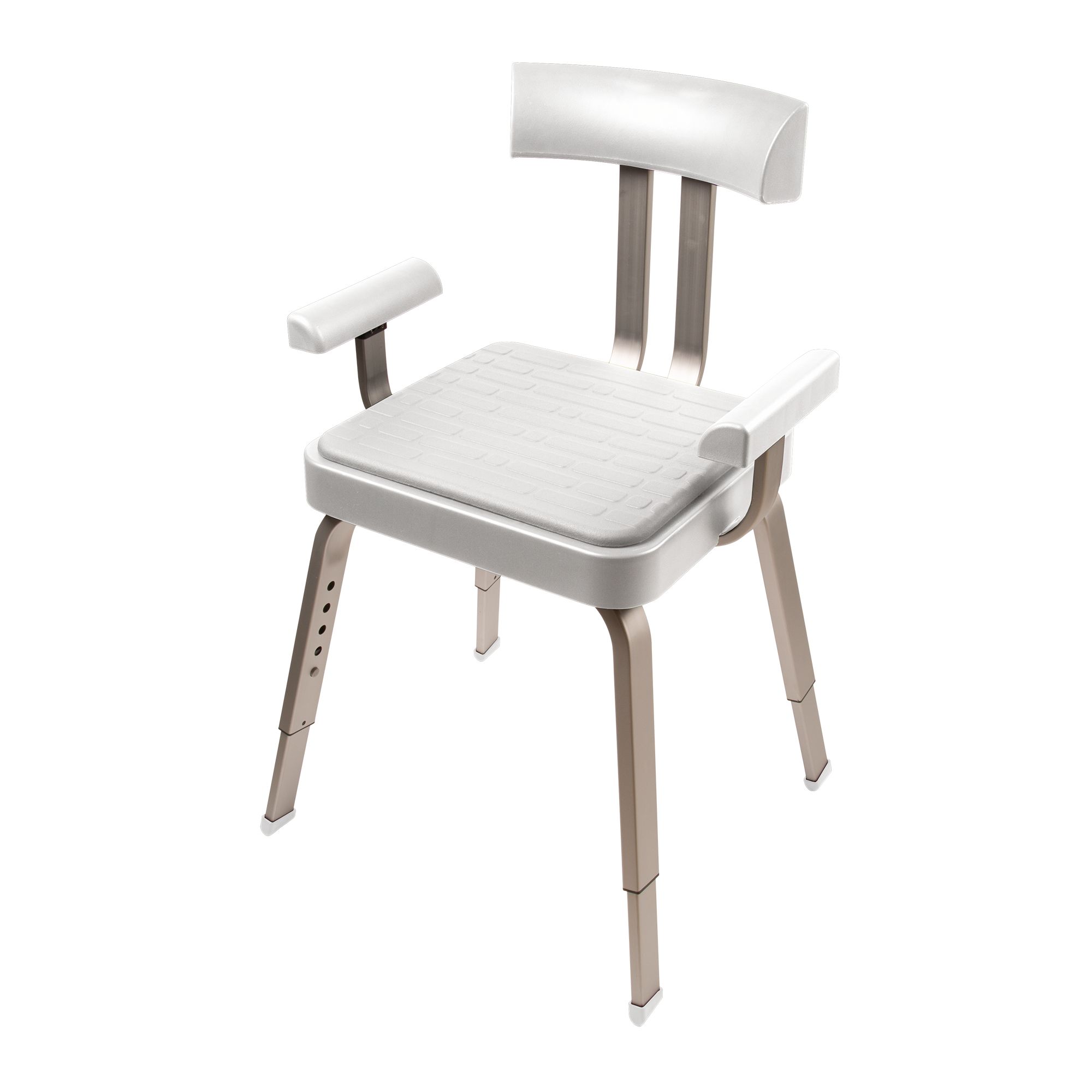 Croydex Serenity White Aluminium & moulded plastic Freestanding Shower chair (H)845mm (W)545mm