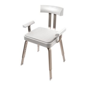 Croydex Serenity White Freestanding Shower chair (H)845mm (W)545mm