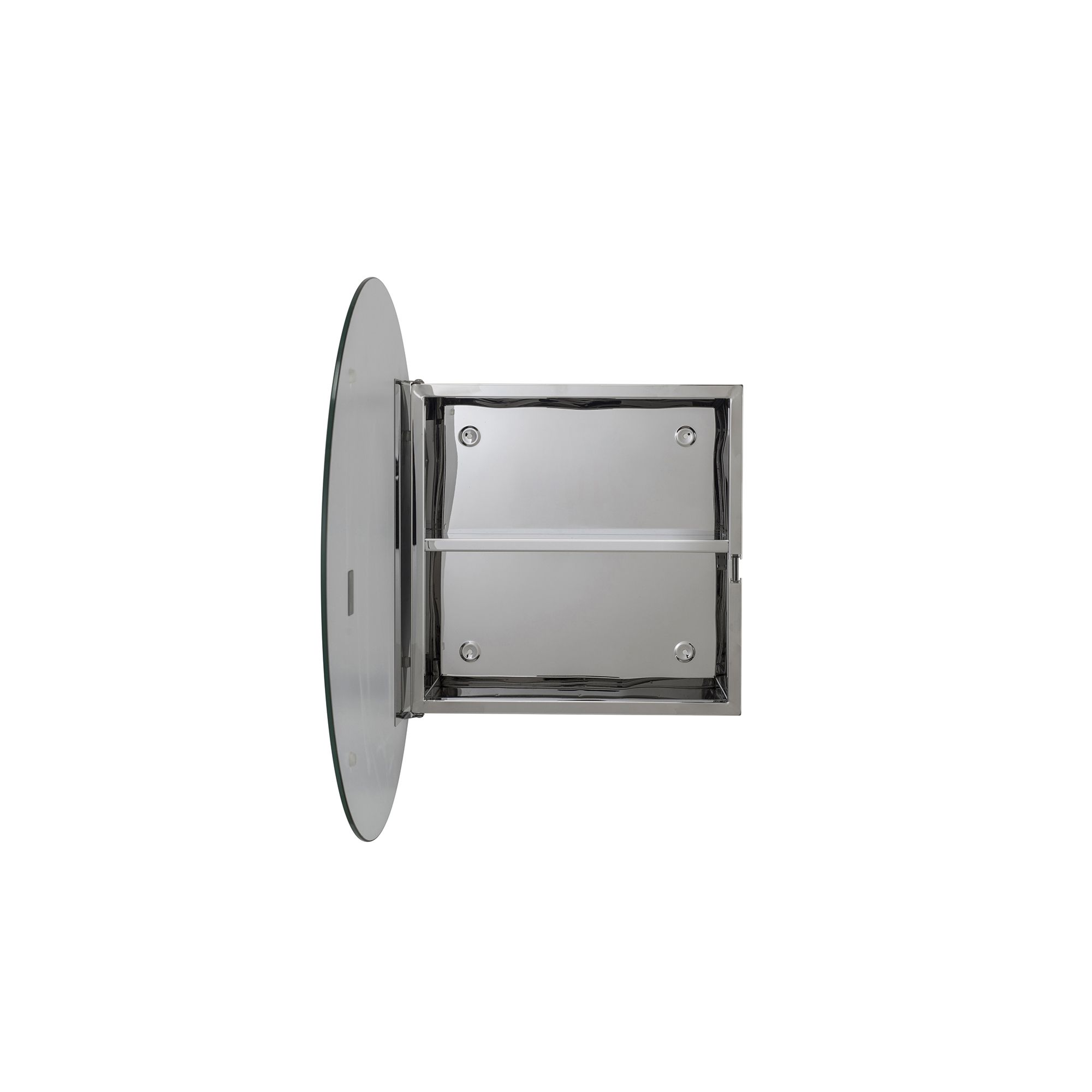 Croydex Severn High gloss Wall-mounted Single Bathroom Cabinet (H)50cm (W)50cm