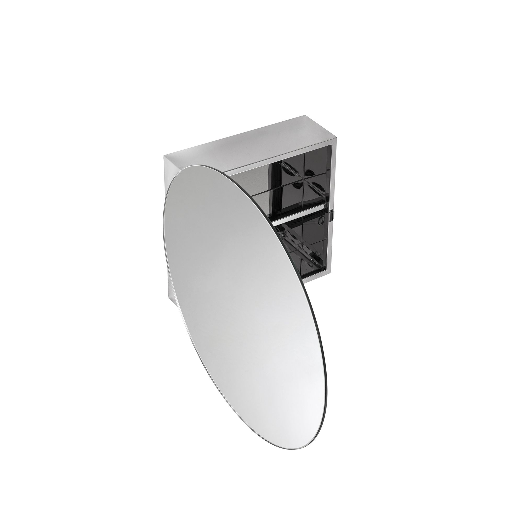 Croydex Severn High gloss Wall-mounted Single Bathroom Cabinet (H)50cm (W)50cm
