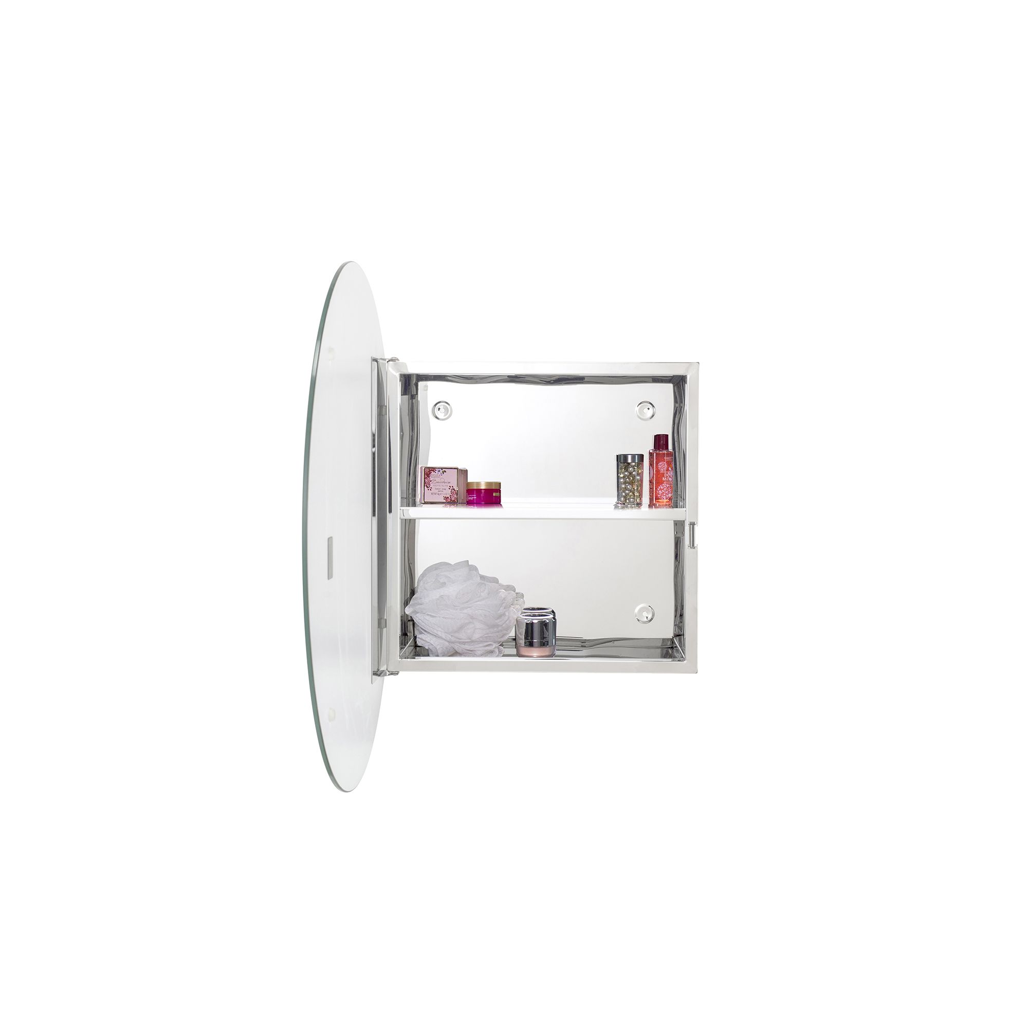 Croydex Severn High gloss Wall-mounted Single Bathroom Cabinet (H)50cm (W)50cm
