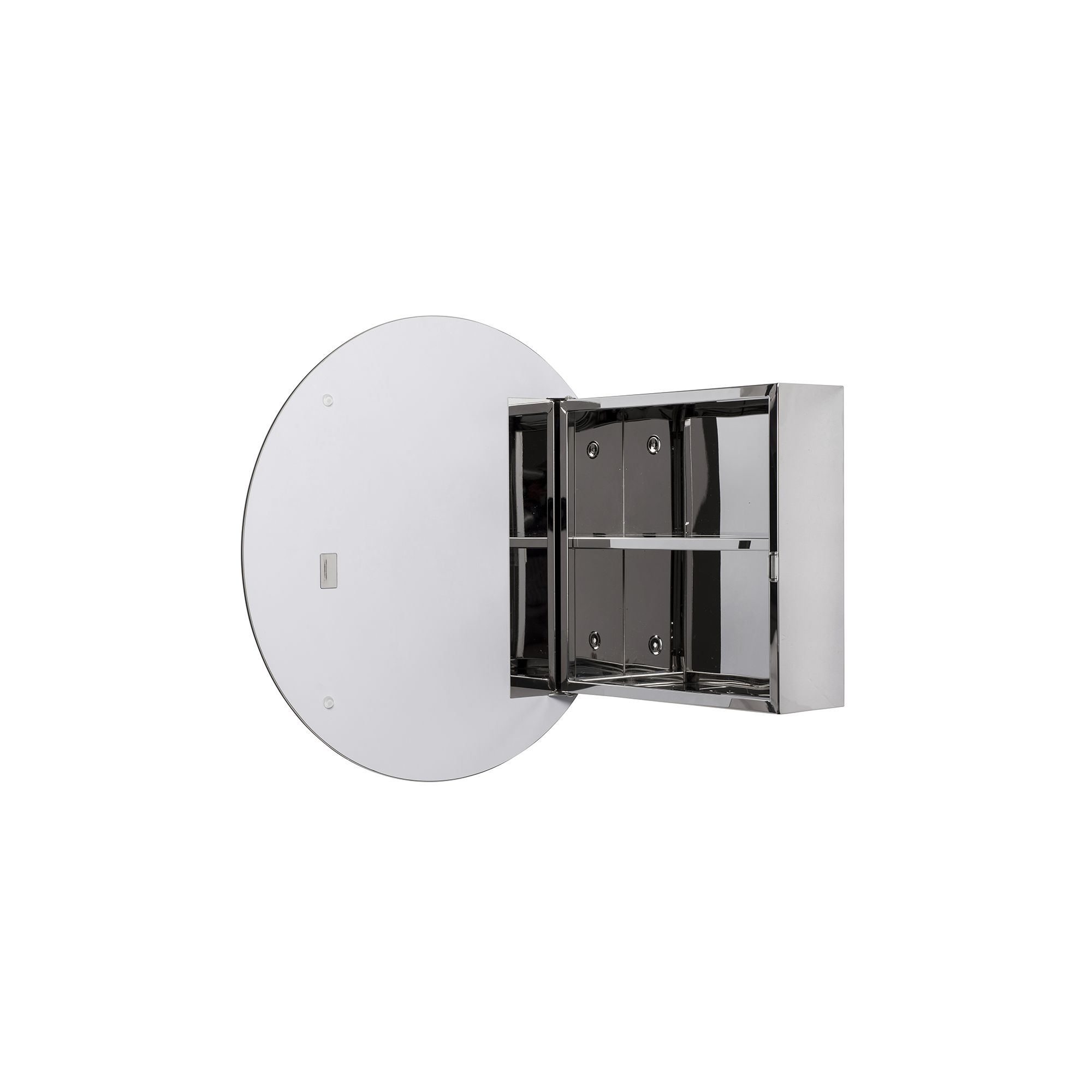 Croydex Severn High gloss Wall-mounted Single Bathroom Cabinet (H)50cm (W)50cm