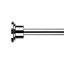 Croydex Stick N Lock Chrome effect Extendable Straight Shower curtain rod (L)200cm