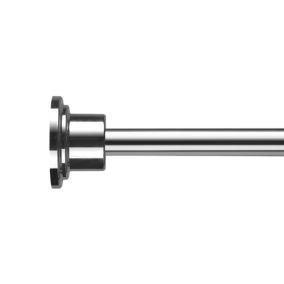 Croydex Stick N Lock Chrome effect Extendable Straight Shower curtain rod (L)200cm
