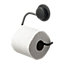 Croydex Stick N Lock Matt Black Wall-mounted Toilet roll holder (H)141mm (W)171mm