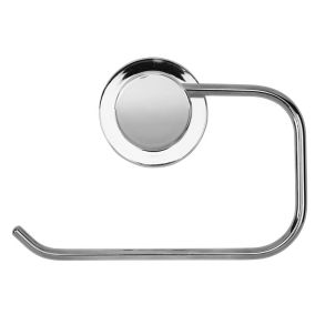 Croydex Stick'n'Lock plus Chrome effect Wall-mounted Toilet roll holder (H)110mm (W)250mm