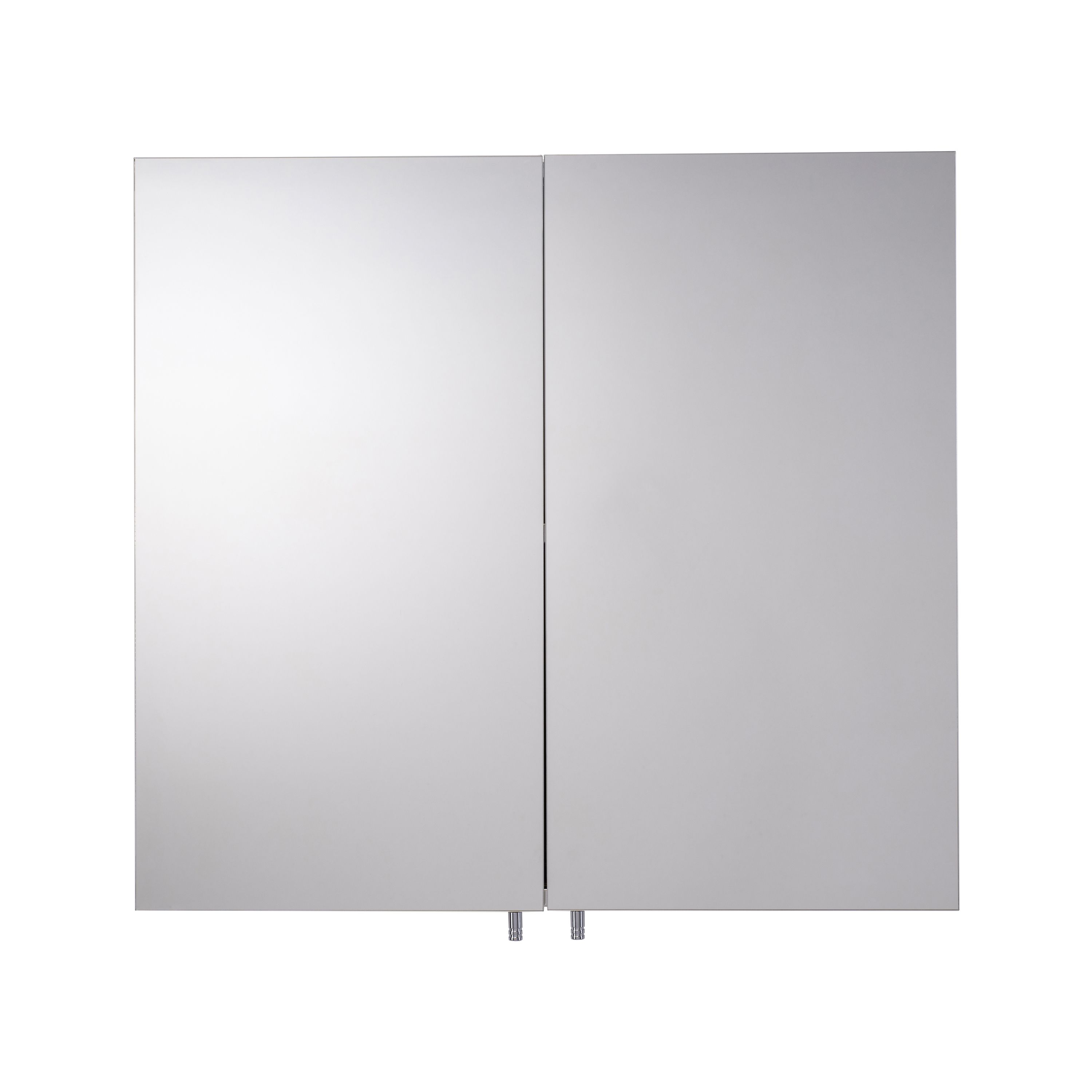 Croydex Vallon Silver effect Double Bathroom Cabinet With Mirrored door (H)571mm (W)600mm