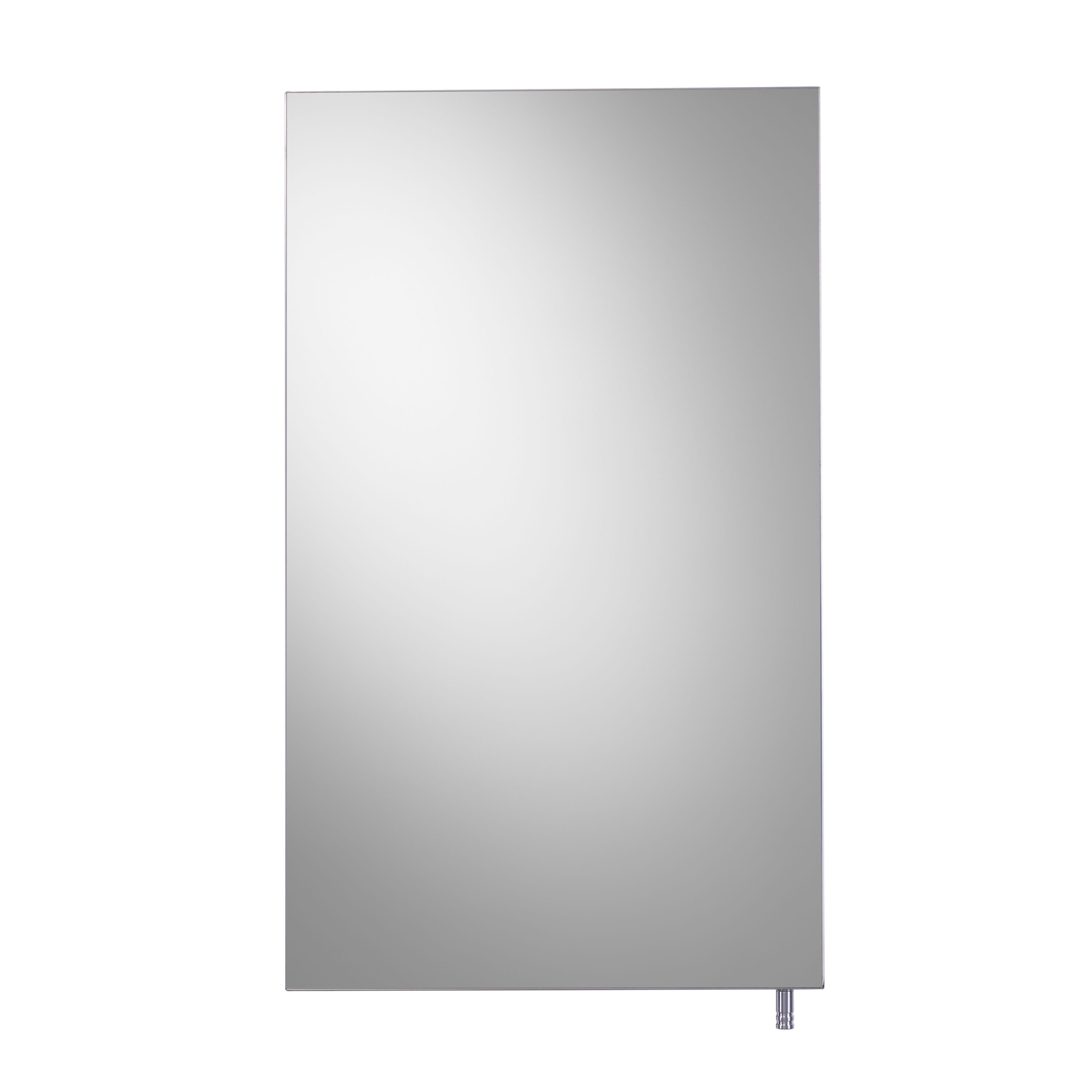 Croydex Vallon Silver effect Single Bathroom Cabinet With Mirrored door (H)521mm (W)300mm