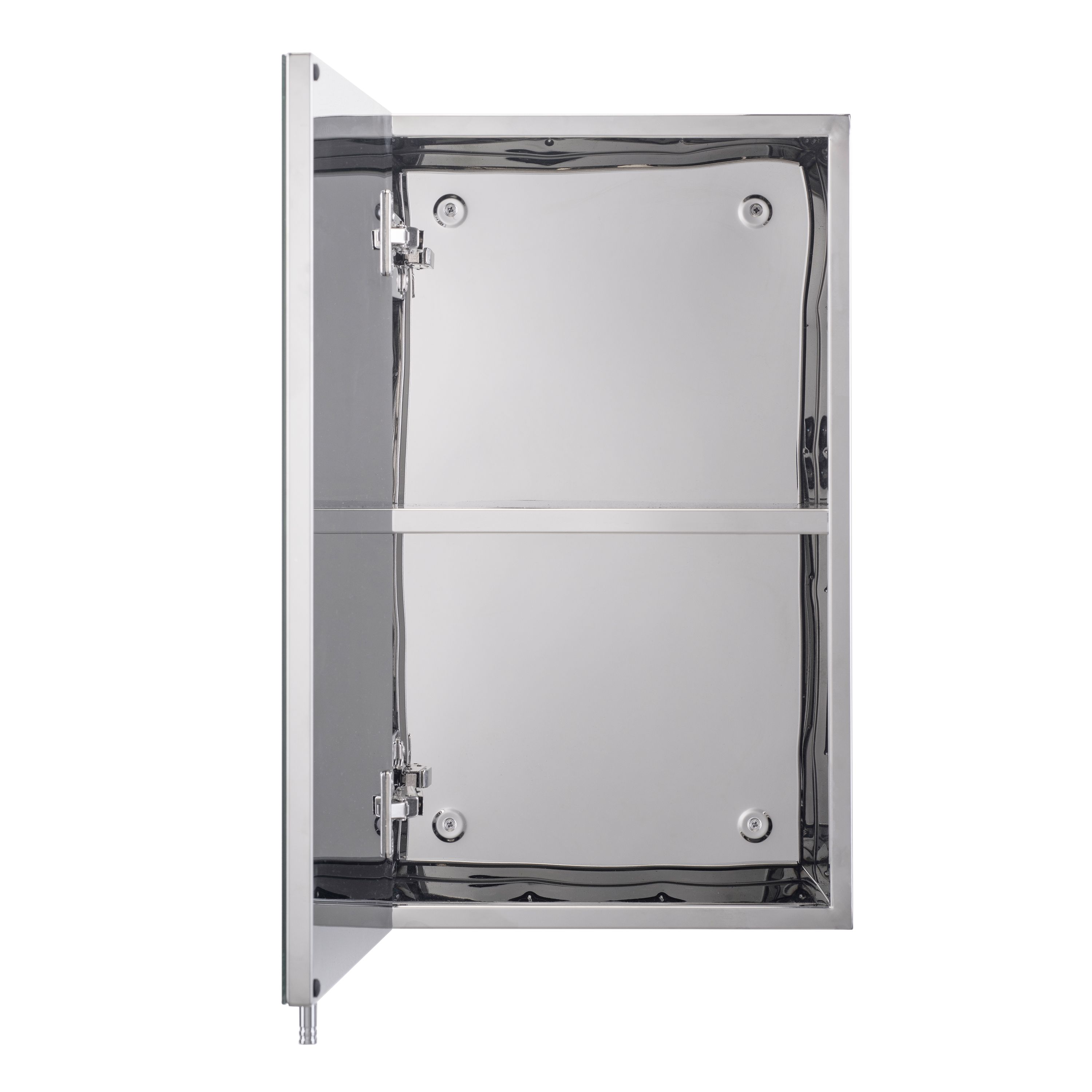 Croydex Vallon Silver effect Single Bathroom Cabinet With Mirrored door (H)521mm (W)300mm