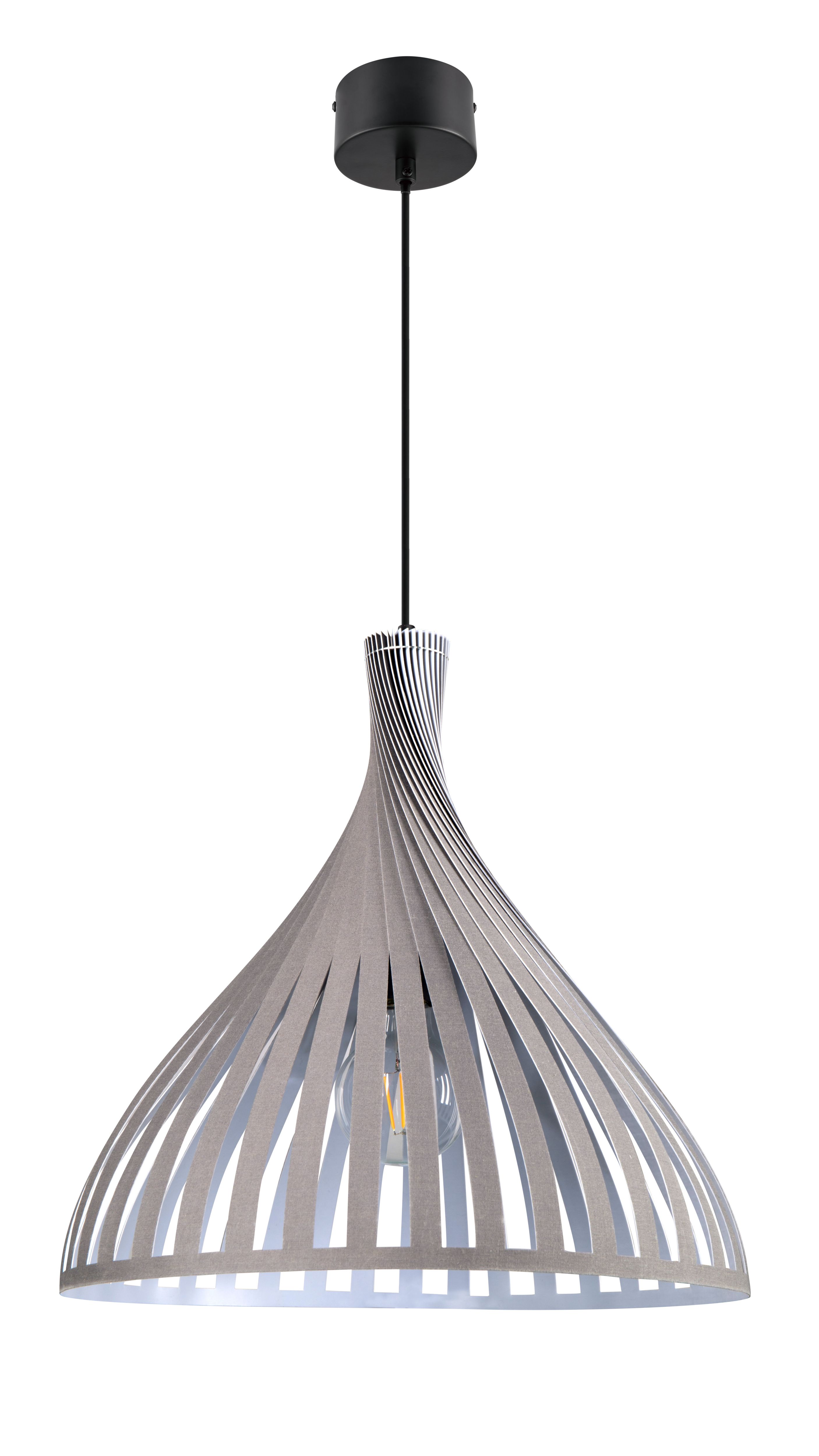 Grey twisted store light shade