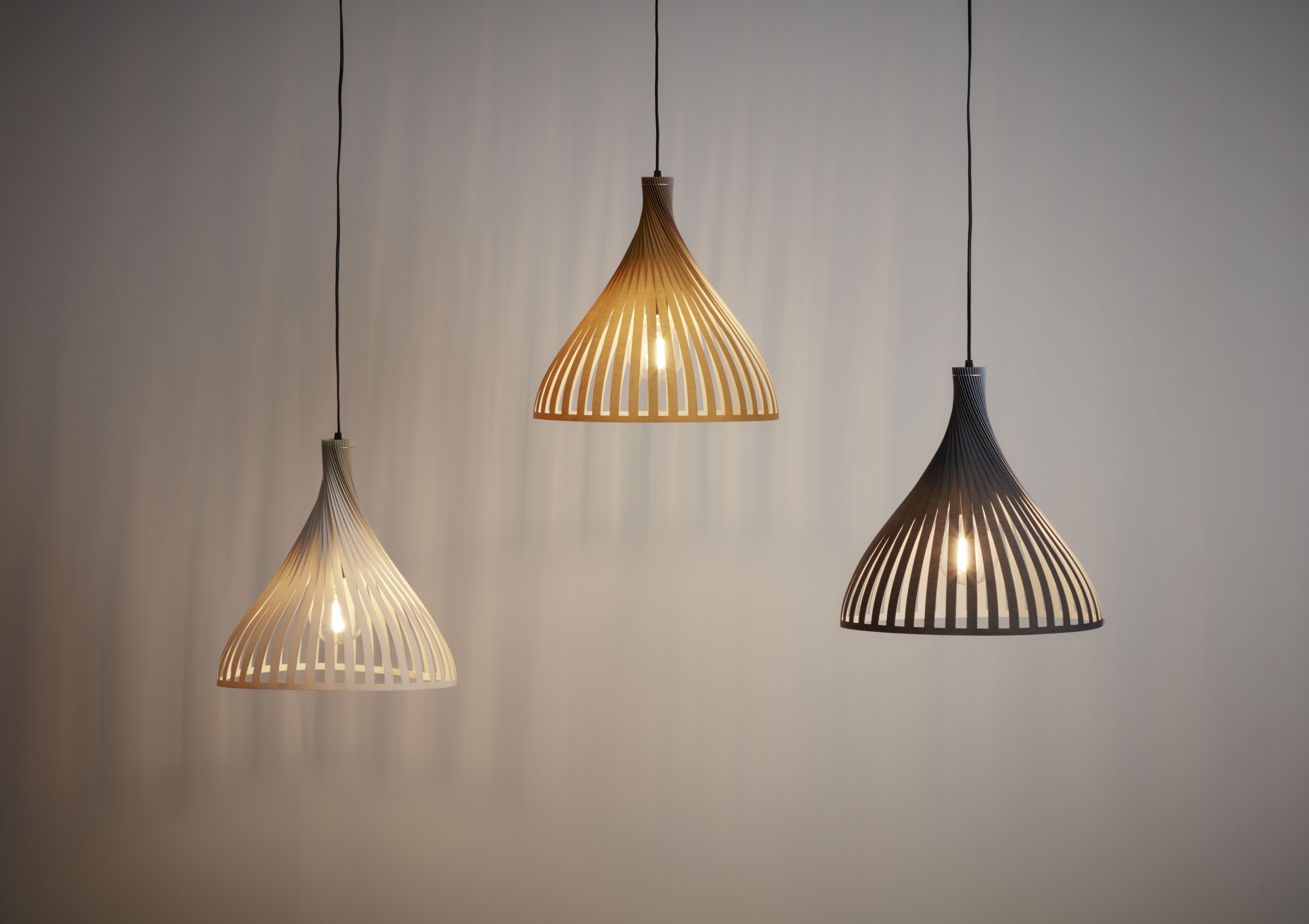 Crozon Matt White Pendant ceiling light, (Dia)380mm