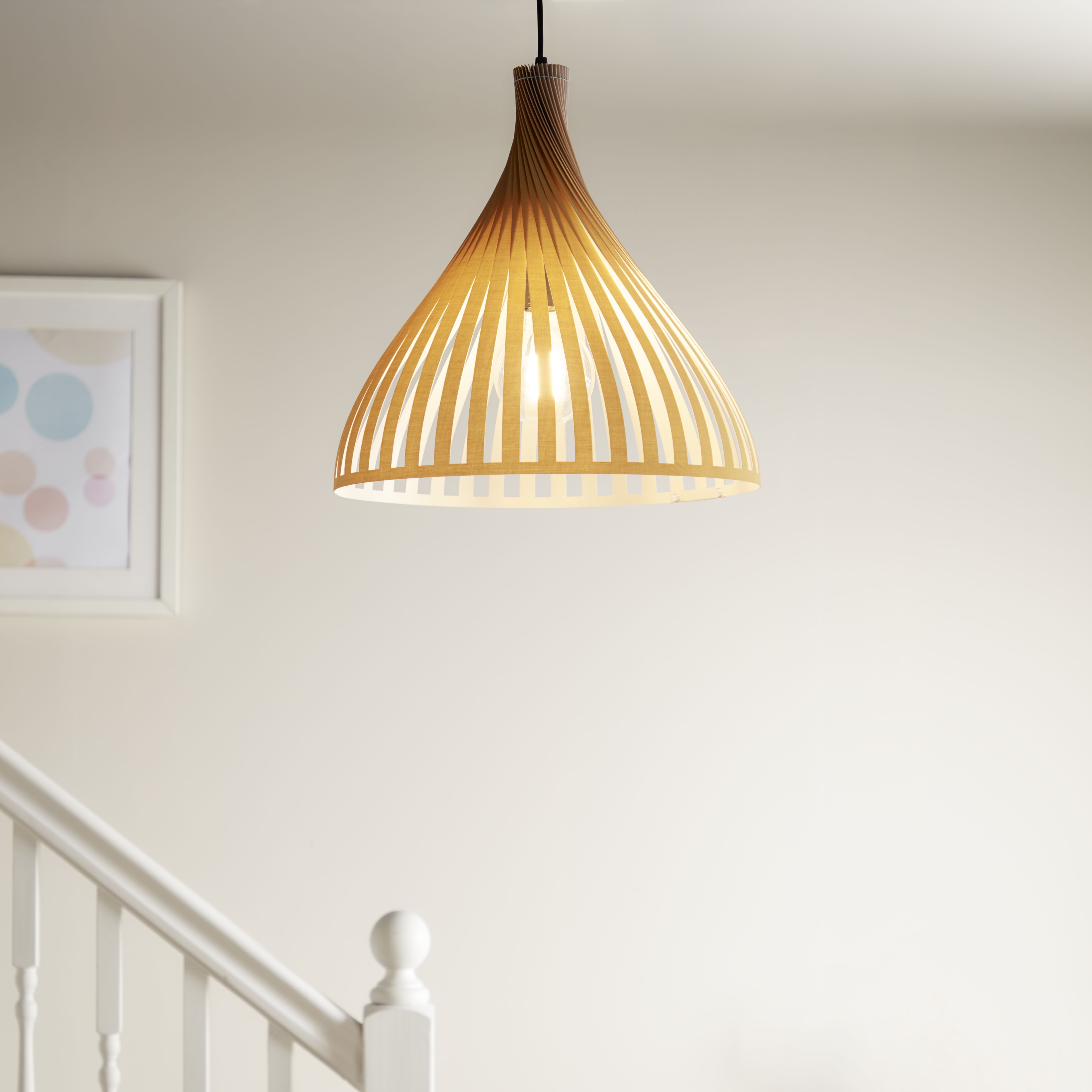 Crozon Mustard Pendant ceiling light, (Dia)380mm