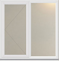 Crystal Clear Double glazed White uPVC LH Side hung Casement window, (H)1190mm (W)1190mm