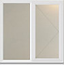 Crystal Clear Double glazed White uPVC RH Side hung Casement window, (H)1040mm (W)1190mm