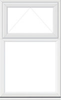 Crystal Clear Double glazed White uPVC Top hung Casement window, (H)1040mm (W)905mm