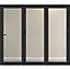 Crystal Clear Glazed Grey Aluminium LH External Folding Bi-folding door, (H)2090mm (W)2990mm