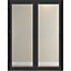 Crystal Clear Glazed Grey Aluminium RH External Folding Bi-folding door, (H)2090mm (W)1790mm